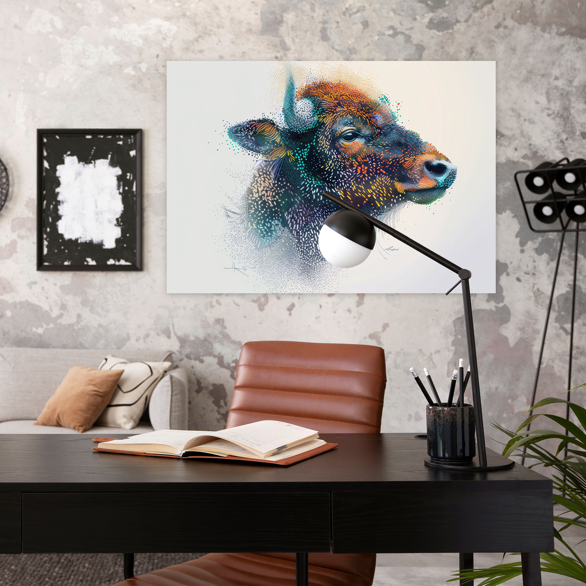 Whimsical Pointillism Canvas Print - Pointillism, Pointillism, Canvas Print, Home Decoration