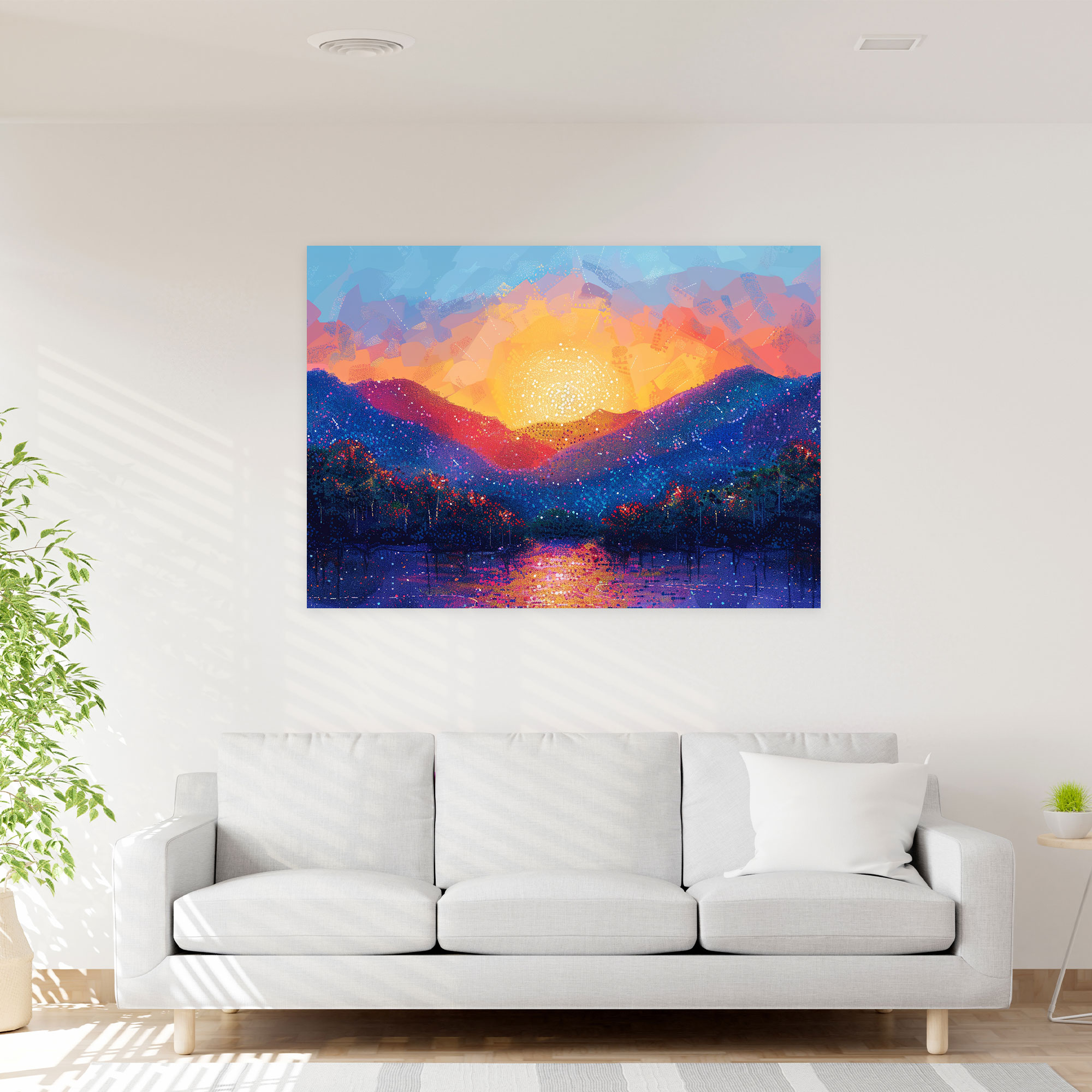 Pointillism Canvas Print - Pointillism, Canvas, Wall Decoration, Home Decoration