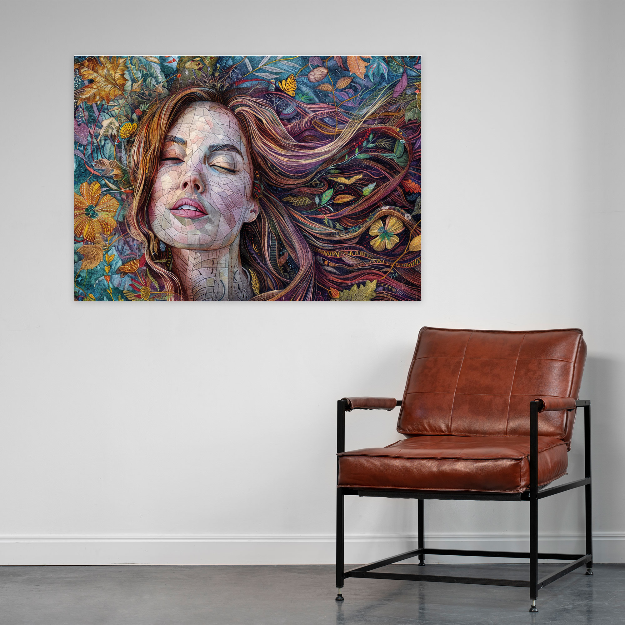 Nature Portrait Pointillism Canvas Print - Pointillism, Wall Art, Pointillism, Wall Decoration