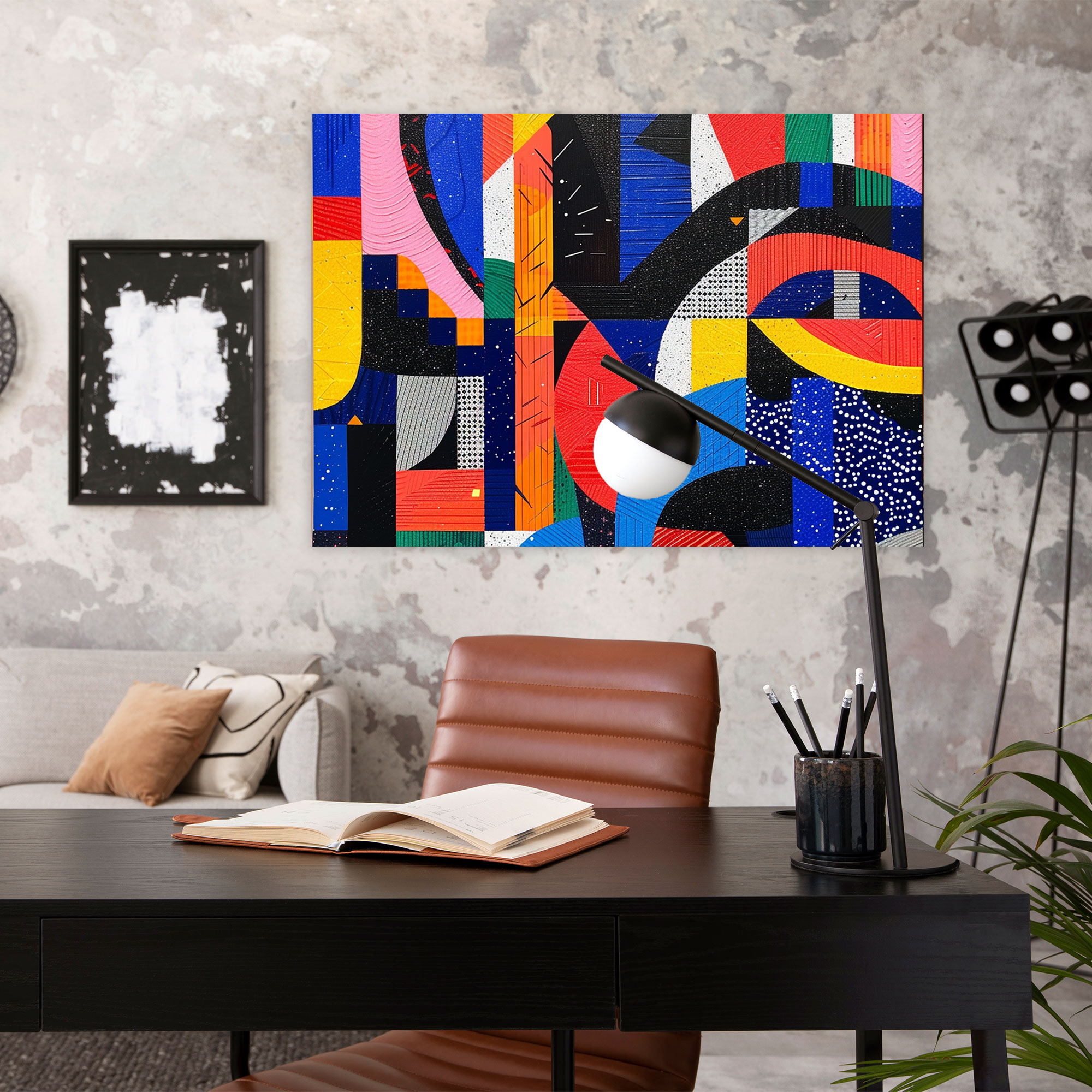 Abstract Pointillism Canvas Print Wall Decoration - Pointillism, Canvas Print, Pointillism, Wall Art