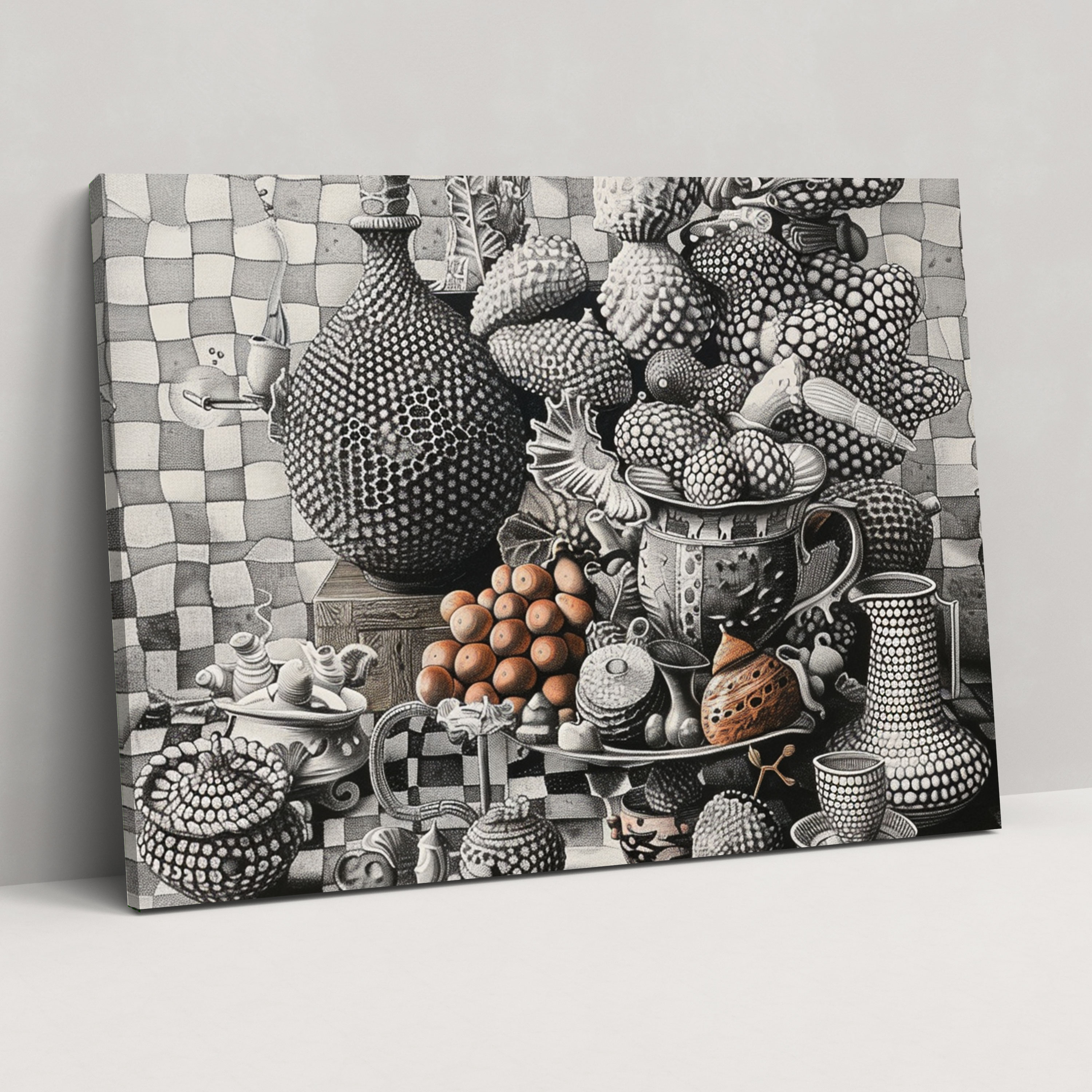 Still Life Pointillism Canvas Print Wall Decoration - Pointillism, Canvas Wall Art, Wall Art, Home Decoration