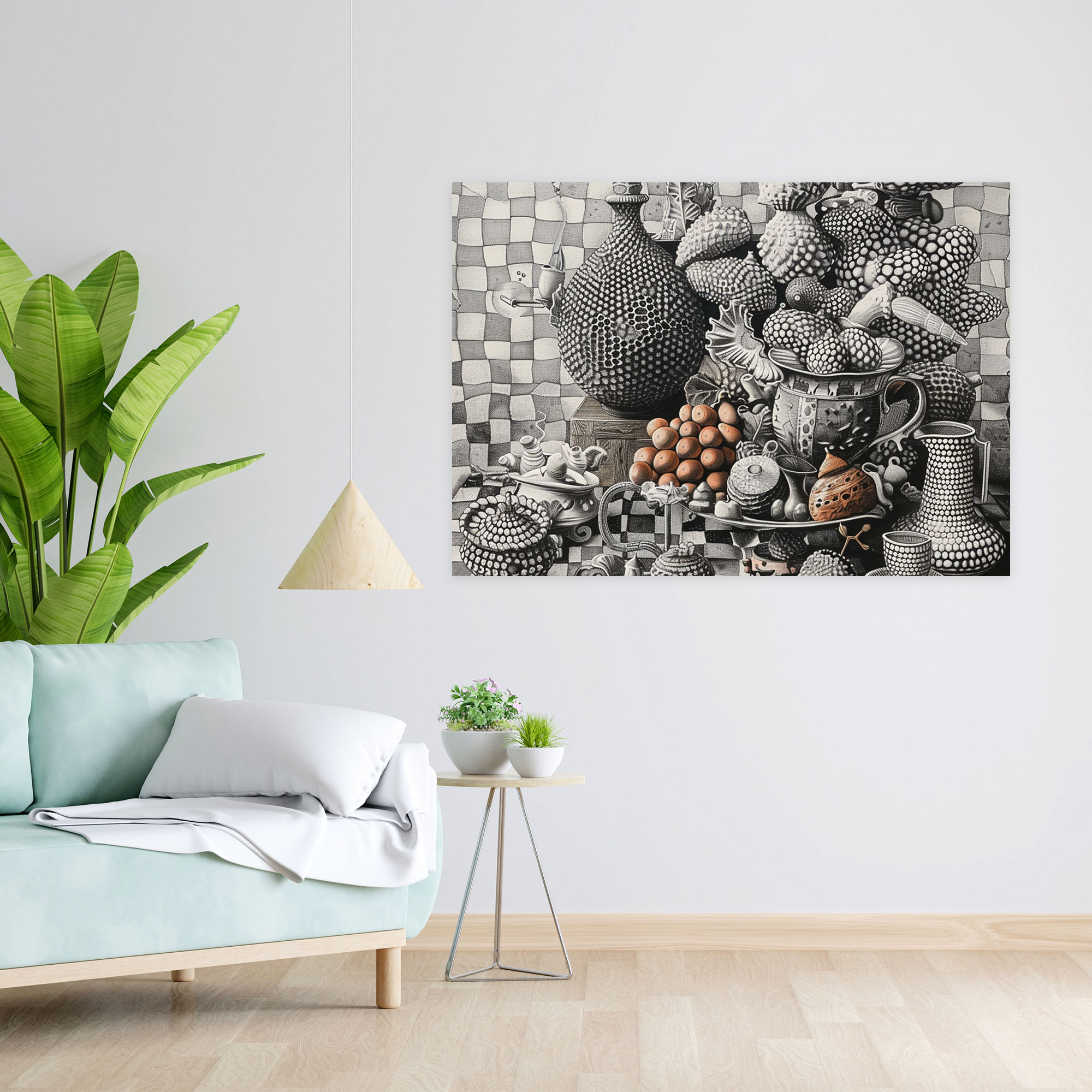 Still Life Pointillism Canvas Print Wall Decoration - Pointillism, Canvas Wall Art, Wall Art, Home Decoration