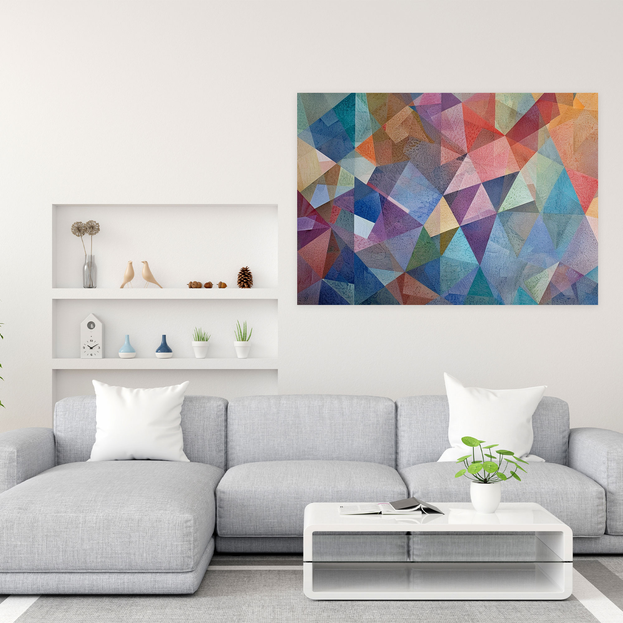 Pointillism Geometric Harmony Wall Decoration - Pointillism, Pointillism, Abstract, Modern