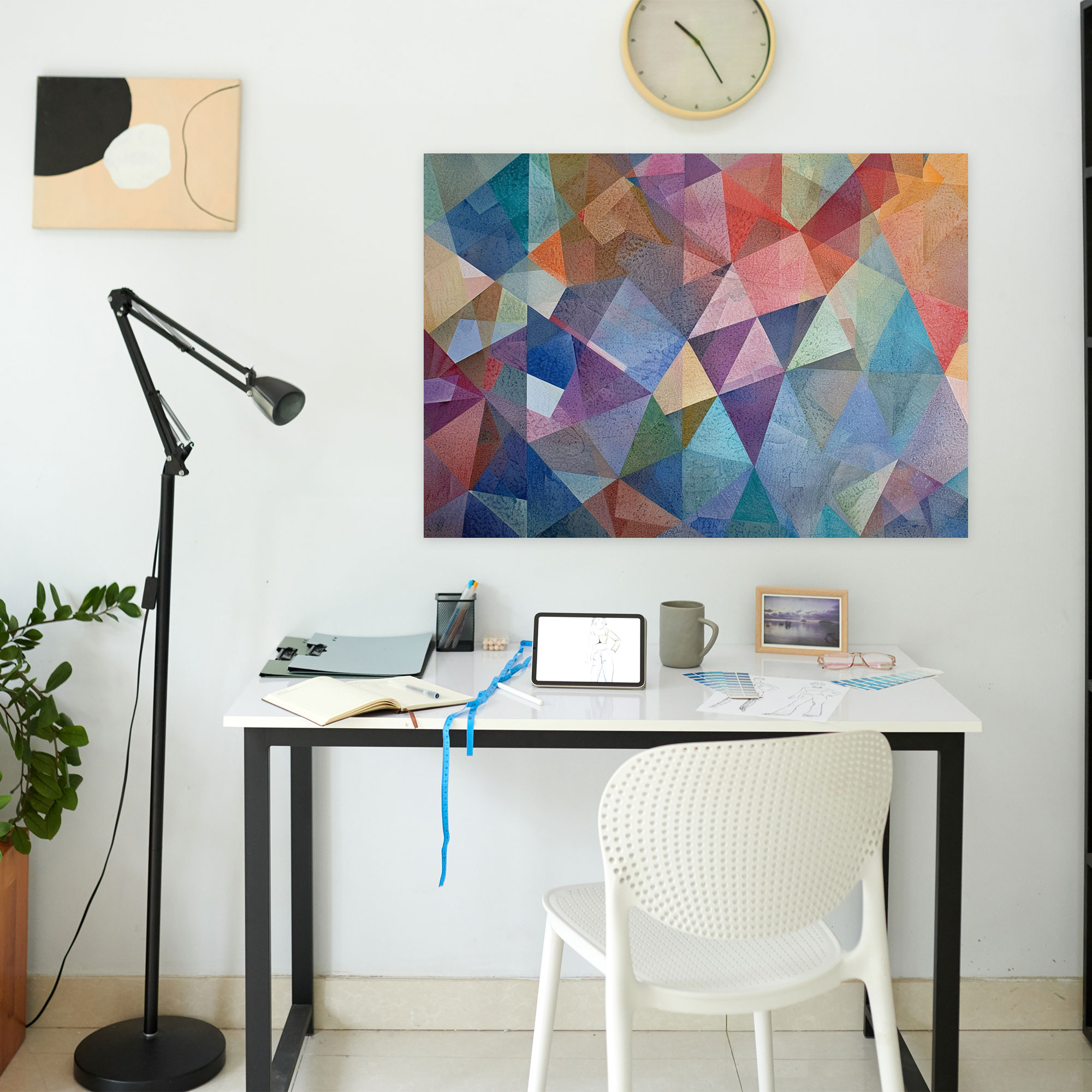 Pointillism Geometric Harmony Wall Decoration - Pointillism, Pointillism, Abstract, Modern
