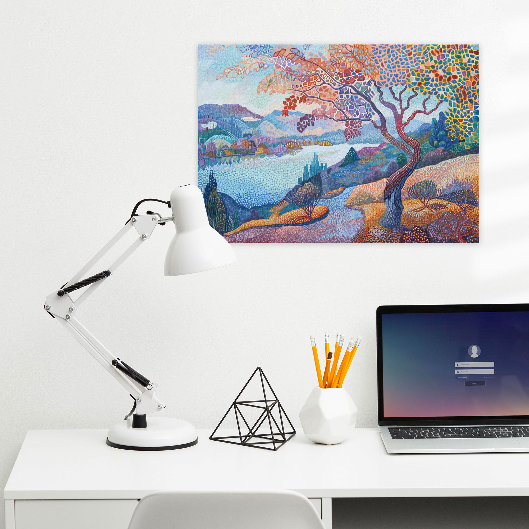 Pointillism Pastel Dreams Canvas Print - Pointillism, Calming, Serene, Dreamy