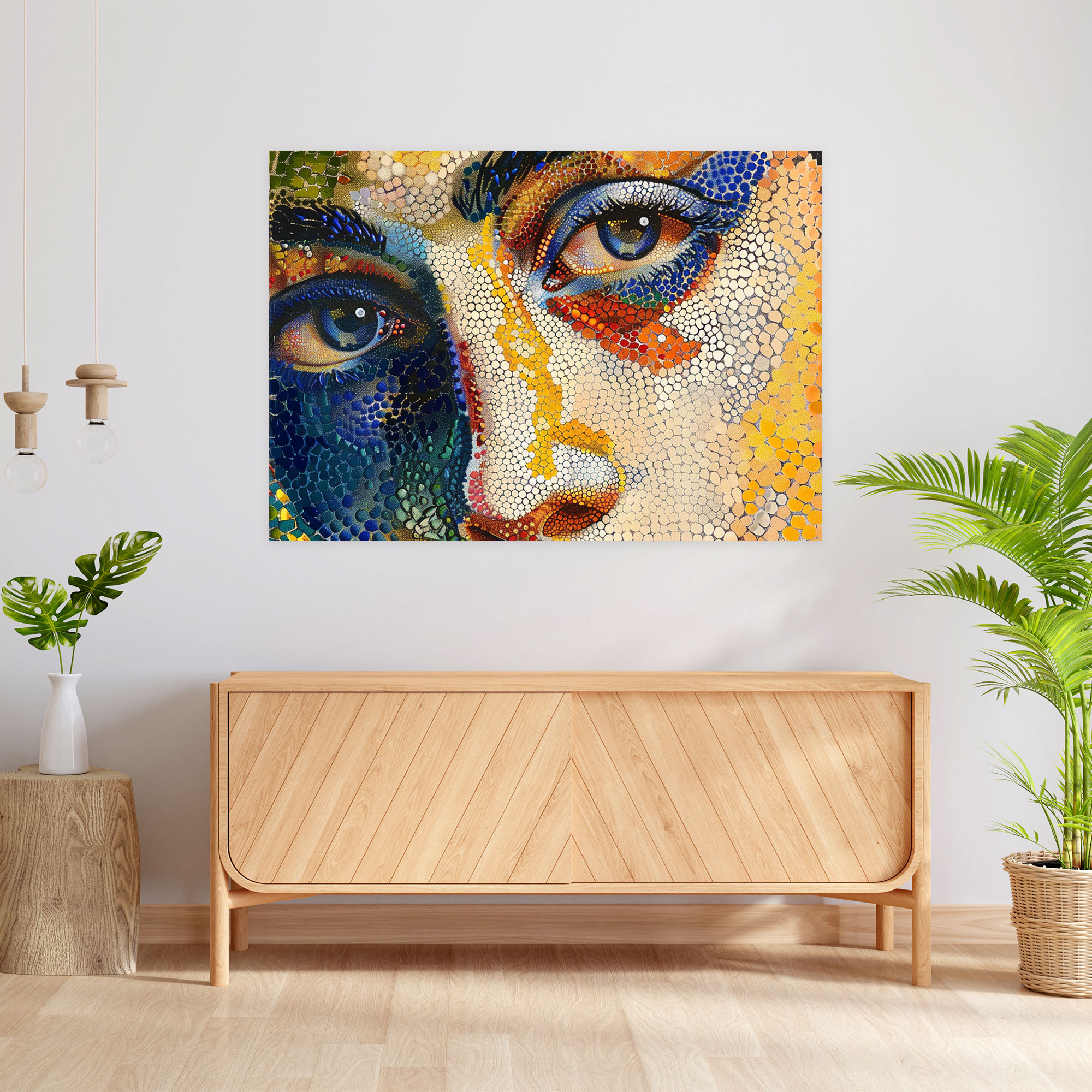 Modern Pointillism Canvas Print - Pointillism, Canvas Print, Canvas, Home Decoration