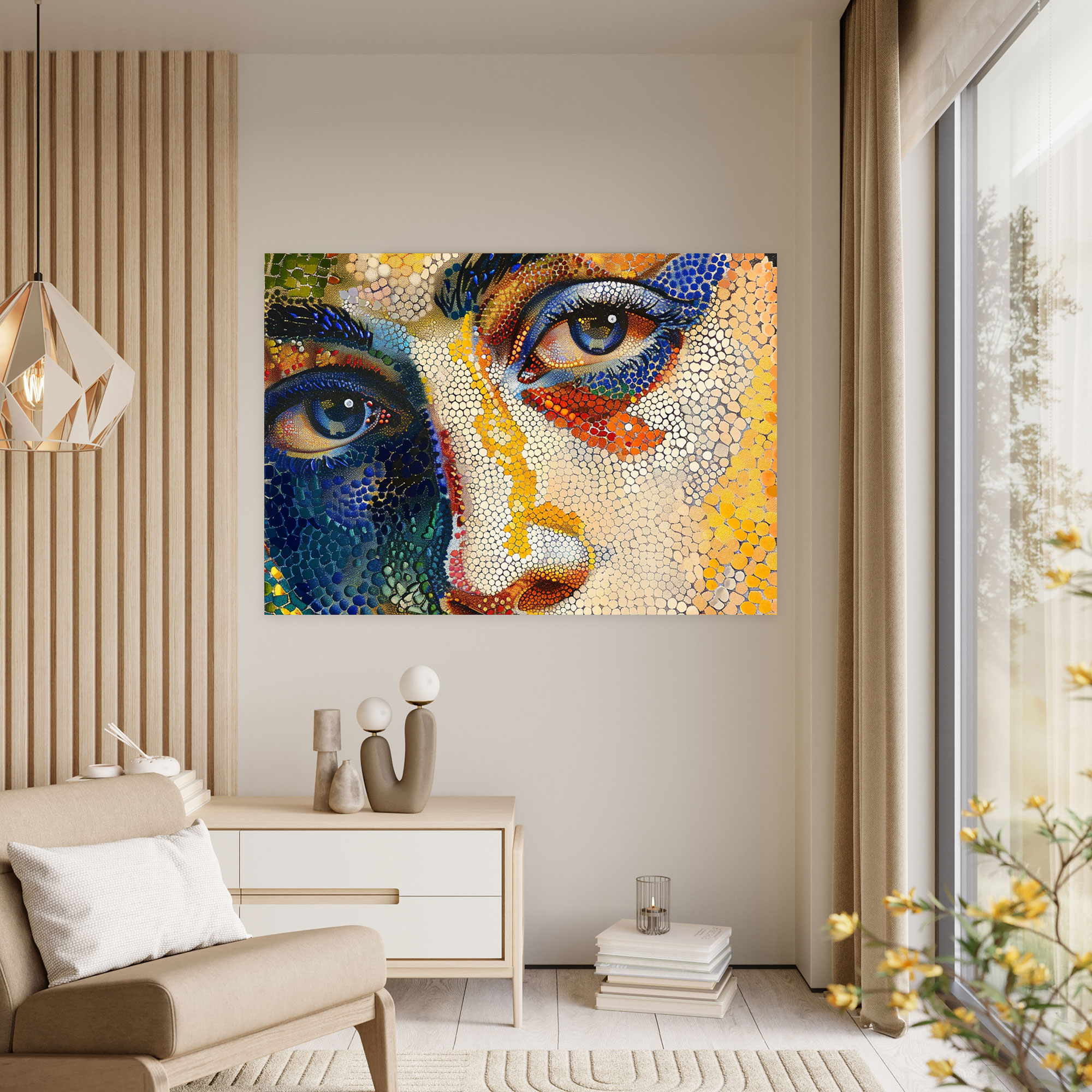 Modern Pointillism Canvas Print - Pointillism, Canvas Print, Canvas, Home Decoration