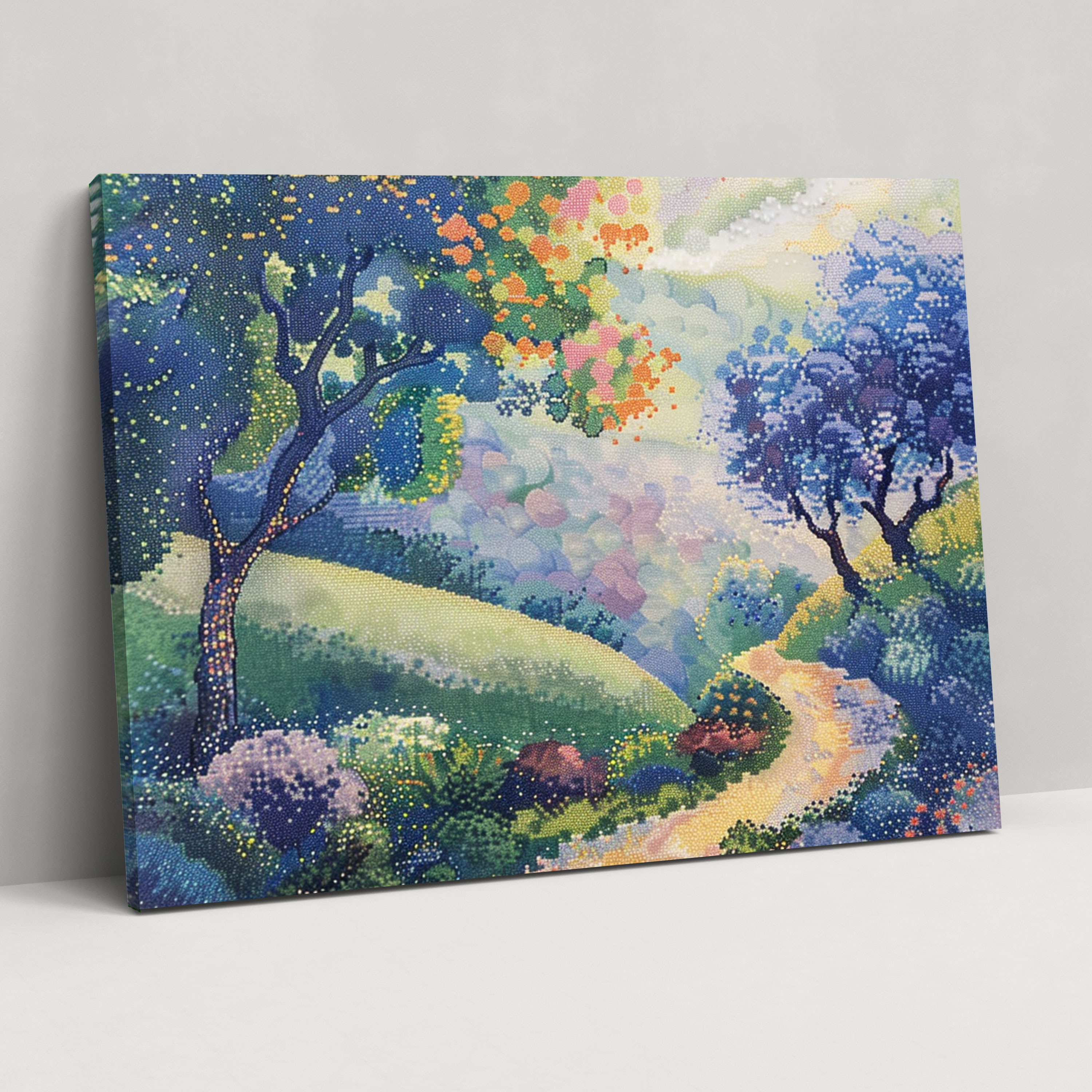 Dreamy Pointillism Canvas Print - Pointillism, Wall Decoration, Canvas Wall Art, Canvas