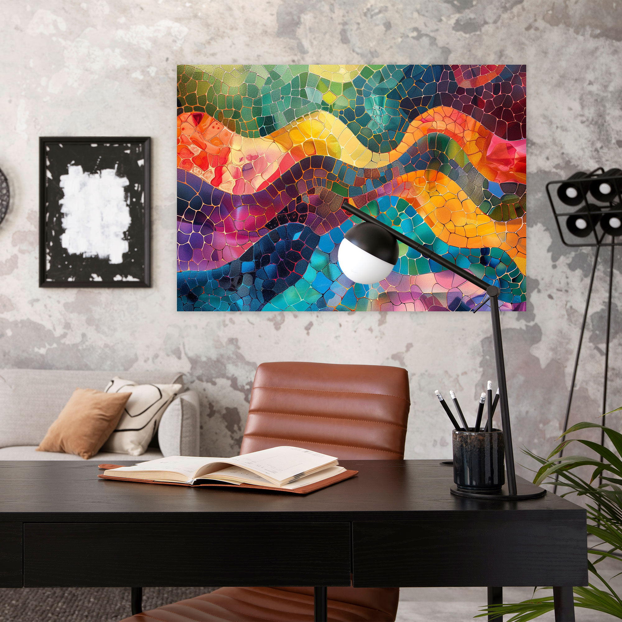 Colorful Abstract Pointillism Wall Art Canvas Print - Pointillism, Canvas, Canvas Print, Wall Art