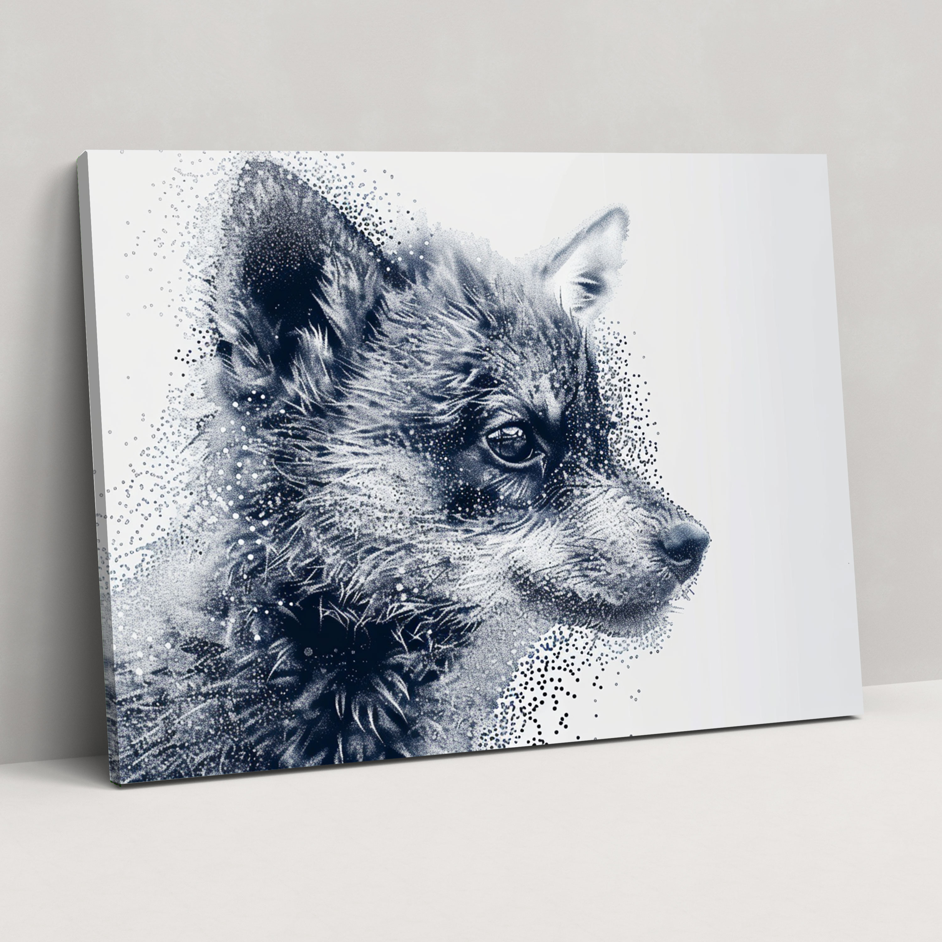 Pointillism Animal Wall Decoration - Pointillism, Wall Decoration, Canvas, Canvas Wall Art