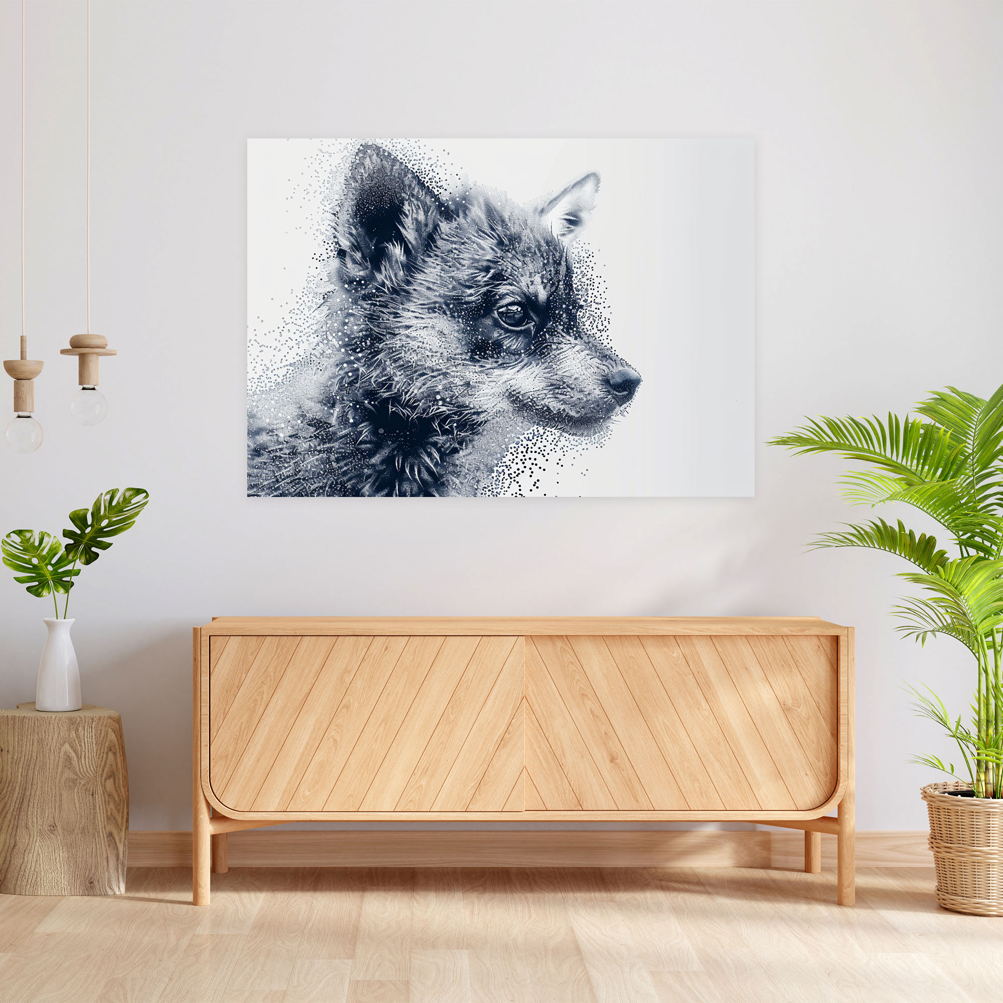 Pointillism Animal Wall Decoration - Pointillism, Wall Decoration, Canvas, Canvas Wall Art