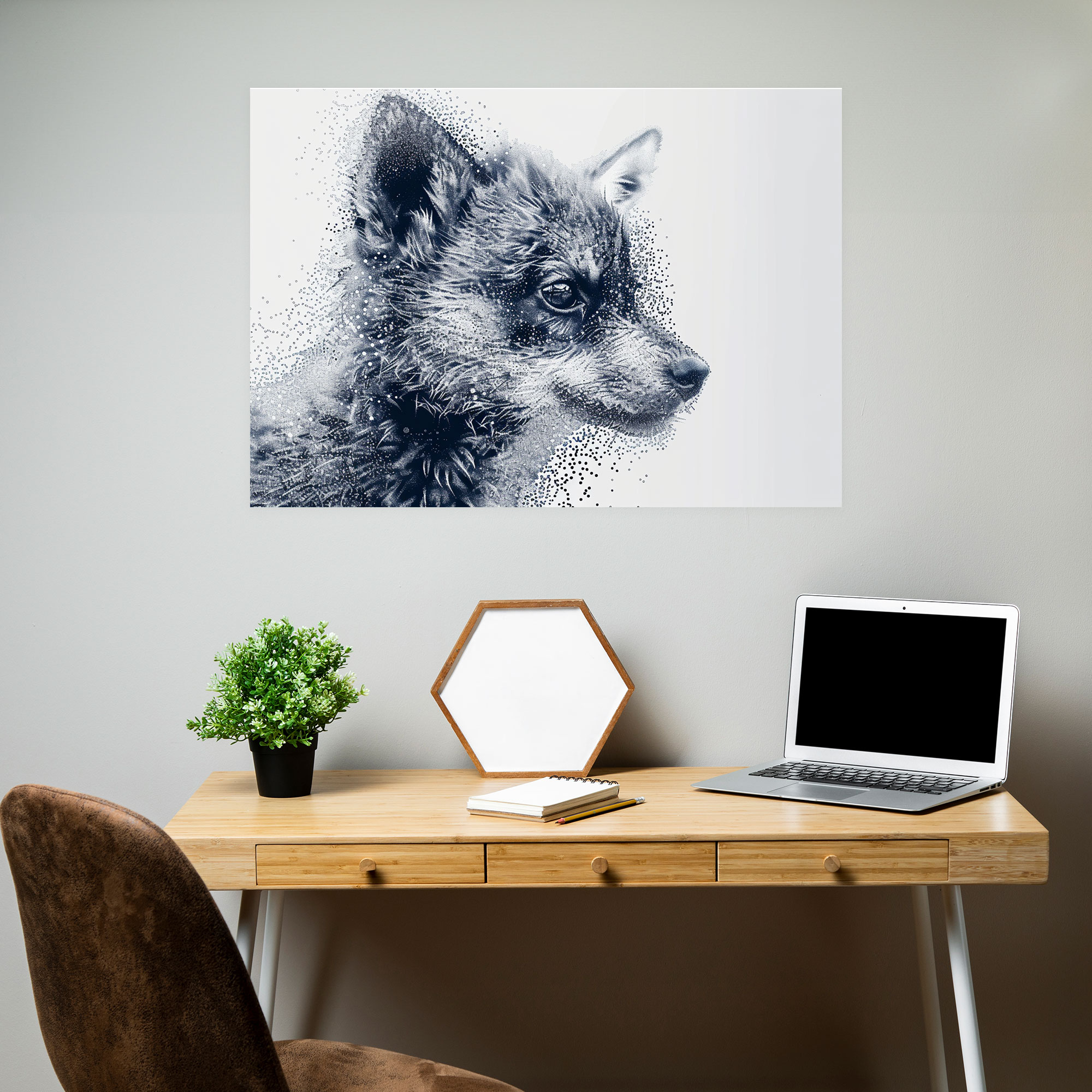 Pointillism Animal Wall Decoration - Pointillism, Wall Decoration, Canvas, Canvas Wall Art