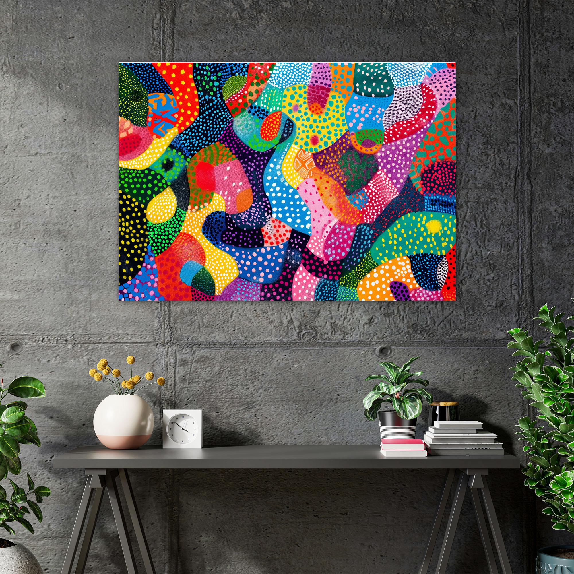 Abstract Pointillism Wall Art - Pointillism, Wall Art, Abstract Design, Pointillism