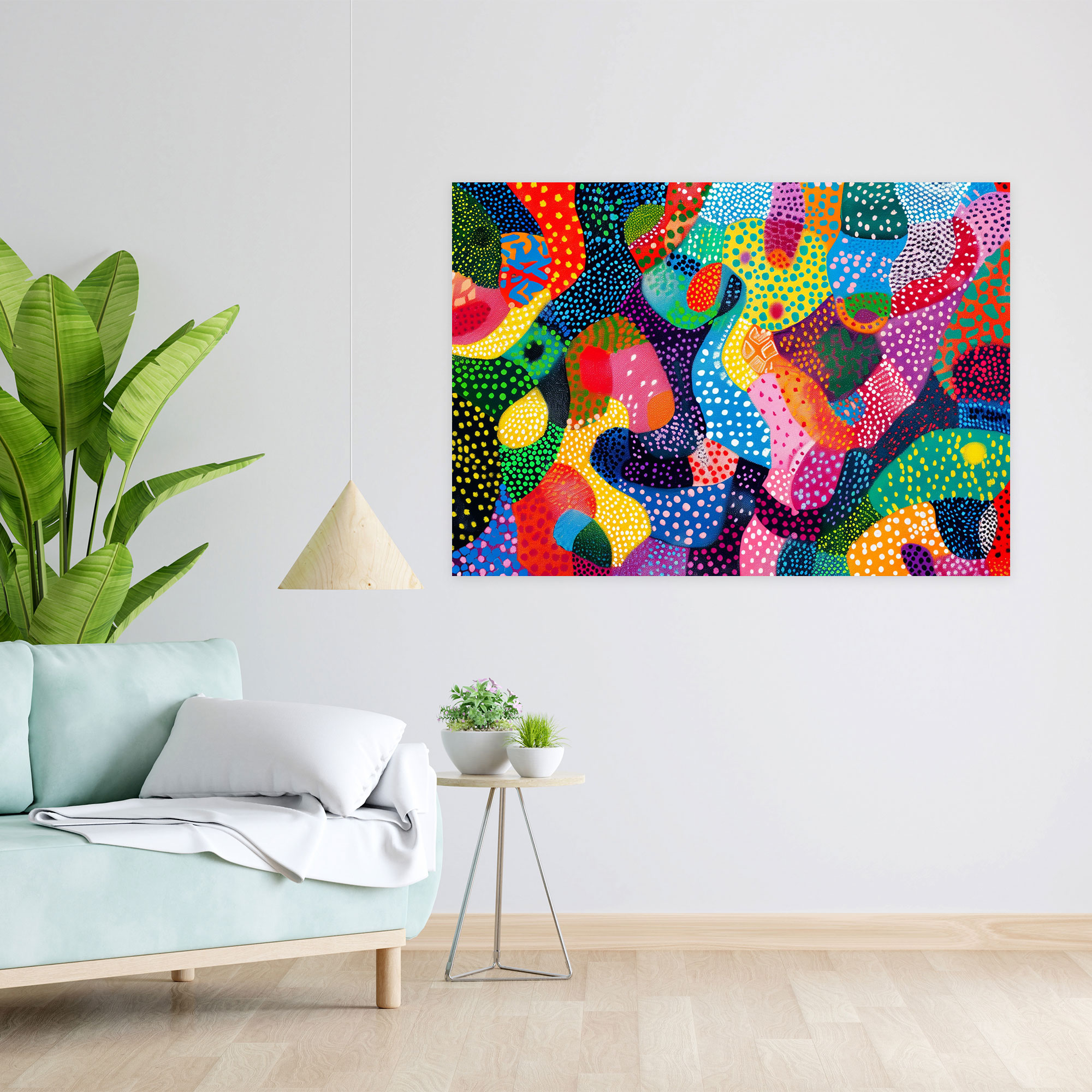 Abstract Pointillism Wall Art - Pointillism, Wall Art, Abstract Design, Pointillism