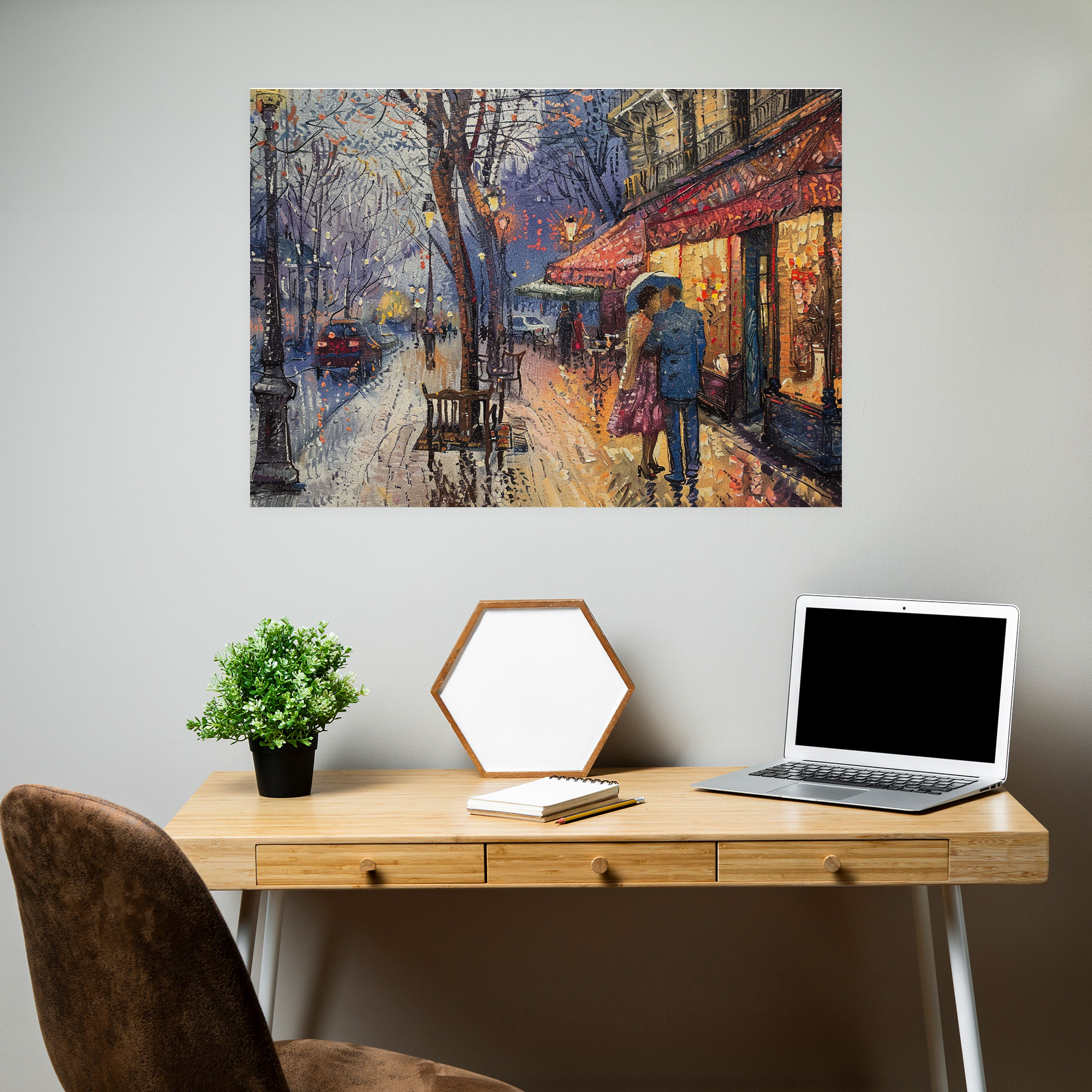 Parisian Pointillism Wall Decoration - Pointillism, Canvas, Pointillism, Wall Decoration