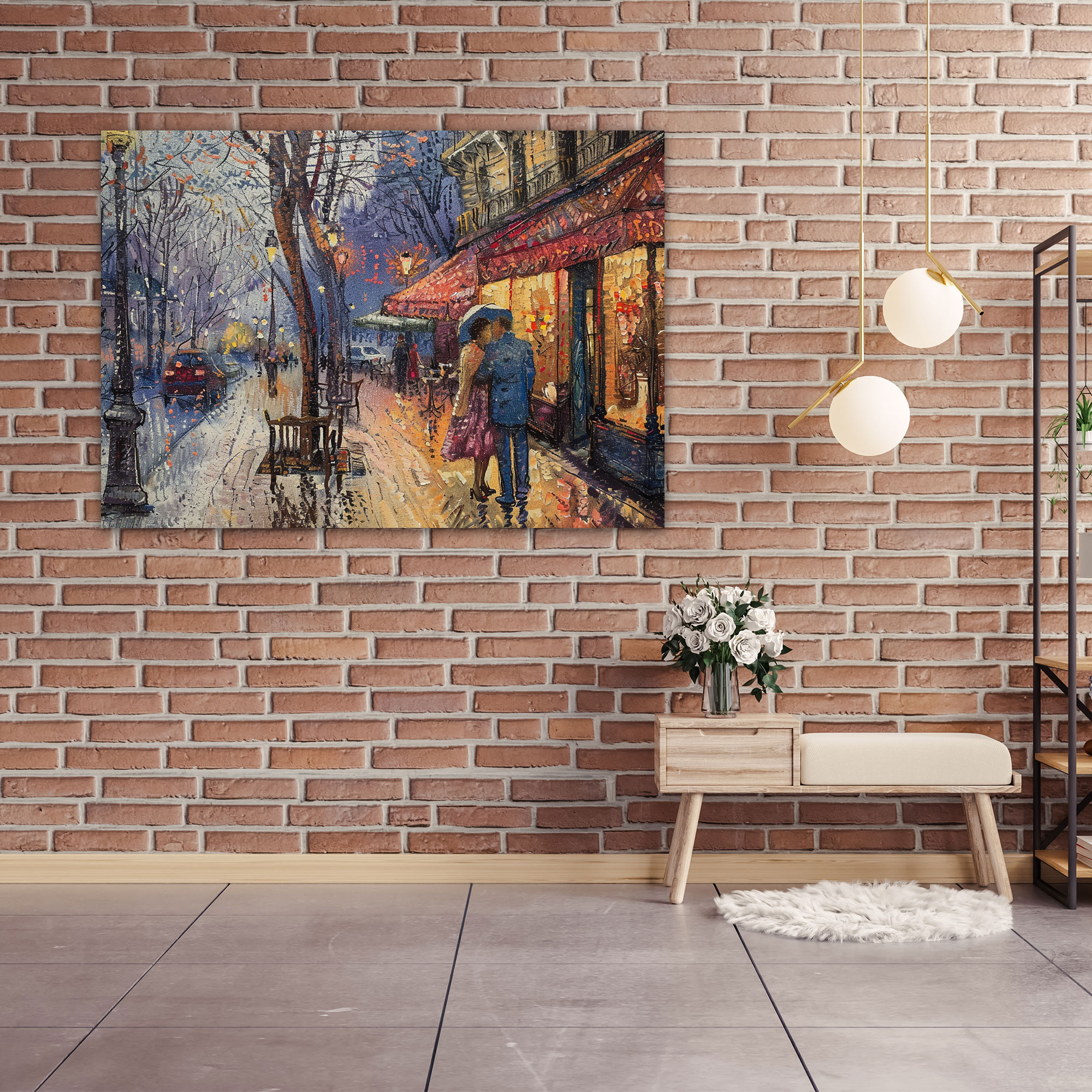 Parisian Pointillism Wall Decoration - Pointillism, Canvas, Pointillism, Wall Decoration