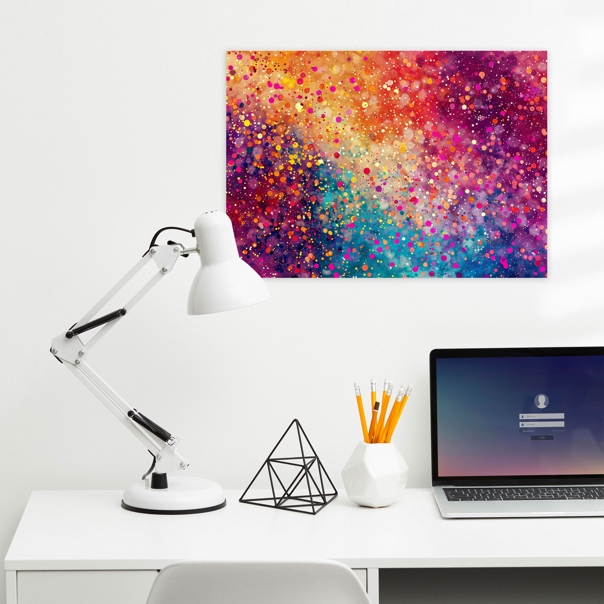 Abstract Pointillism Wall Decoration - Pointillism, Wall Decoration, Canvas Print, Wall Art