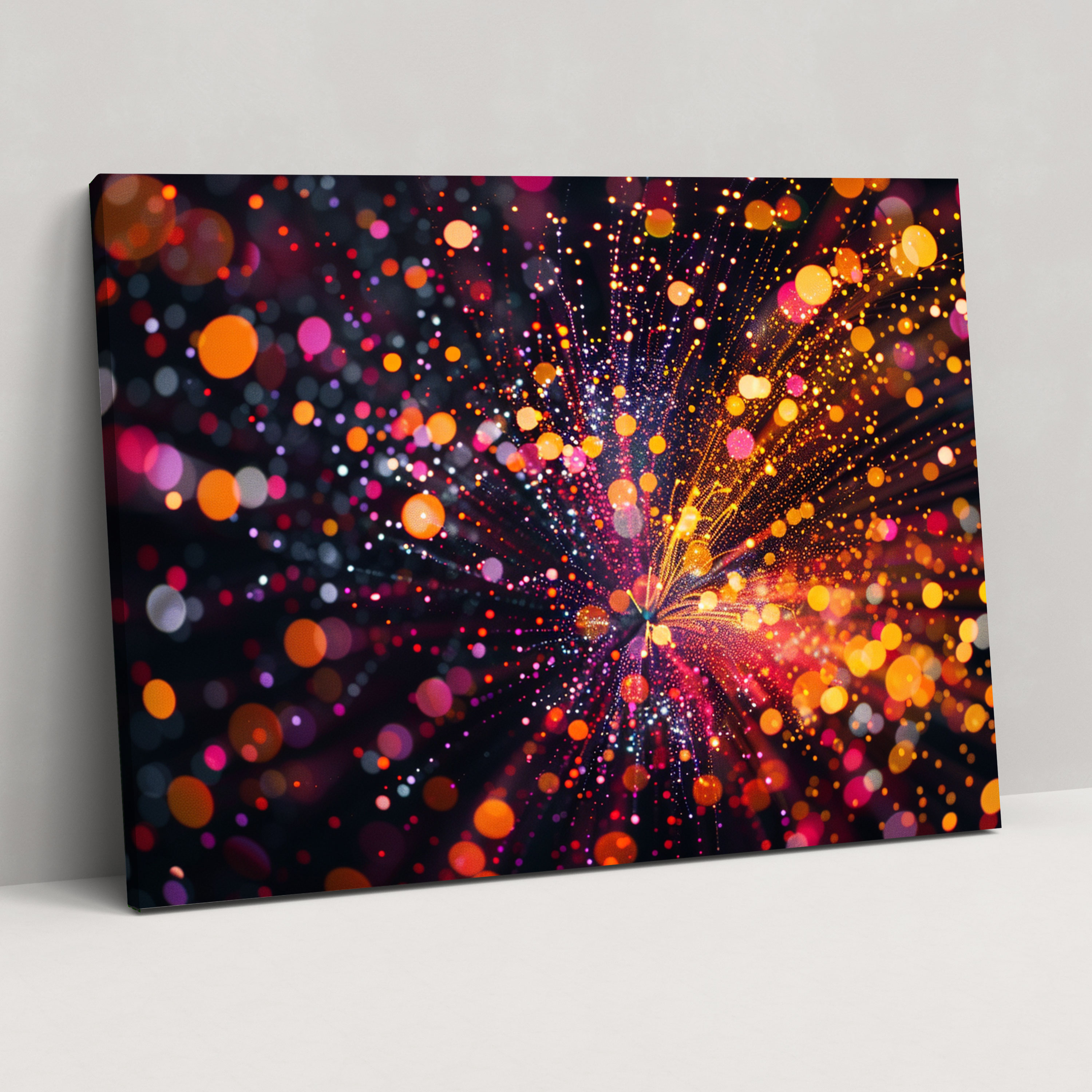 Fireworks Burst Pointillism Wall Decoration - Pointillism, Wall Art, Fireworks Display, Festive