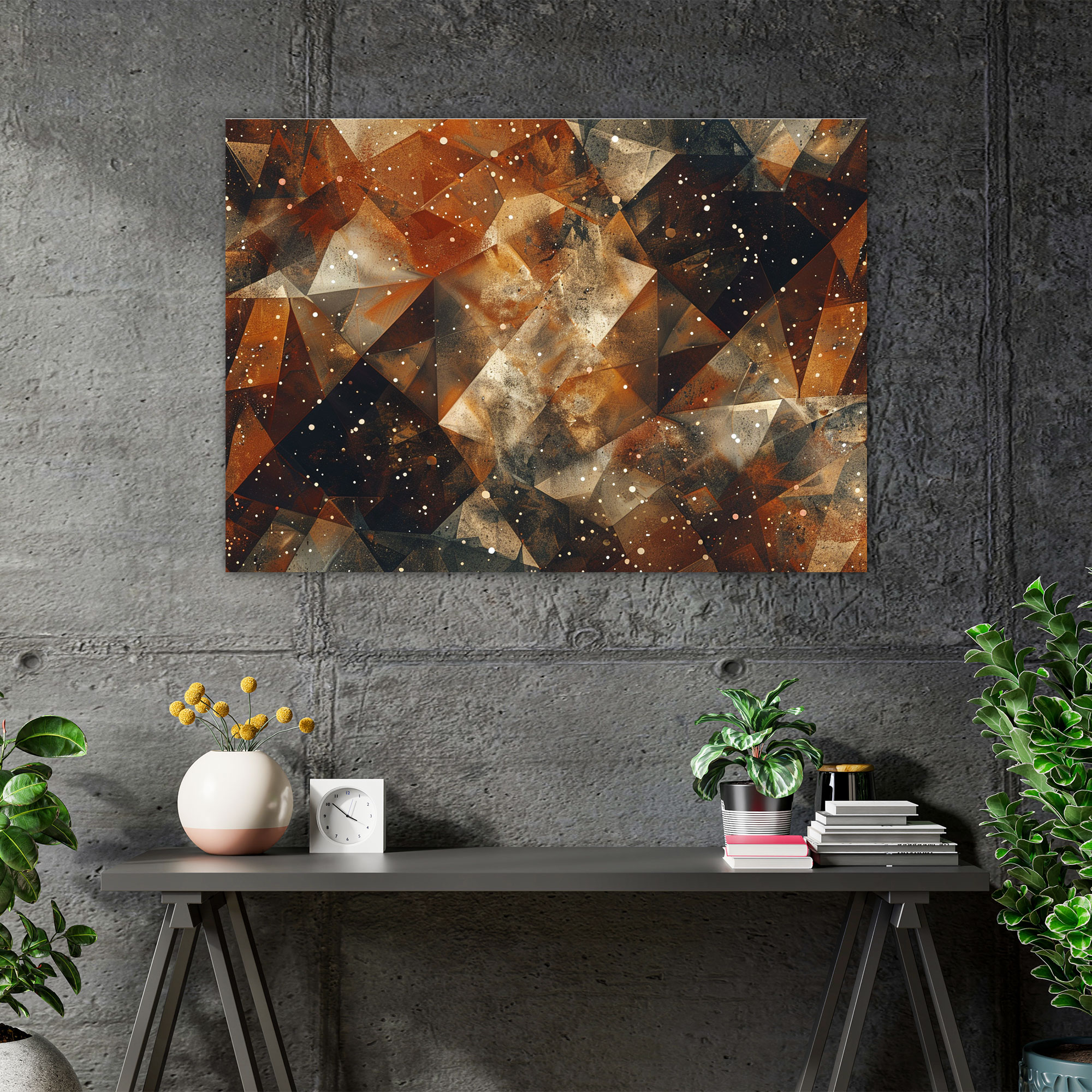 Earth Tones Pointillism Canvas Print - Pointillism, Pointillism, Canvas, Wall Art