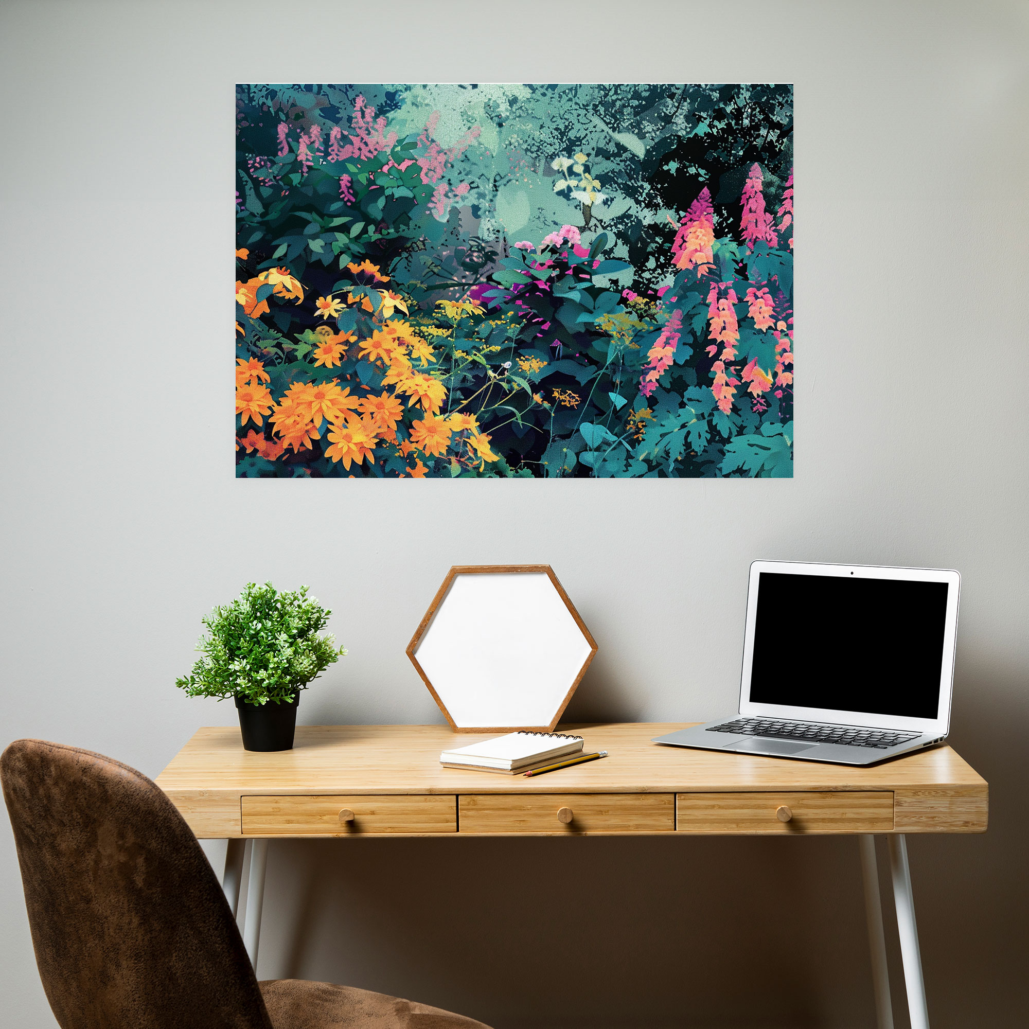 Botanical Garden Canvas Print - Pointillism, Pointillism, Wall Decoration, Wall Art