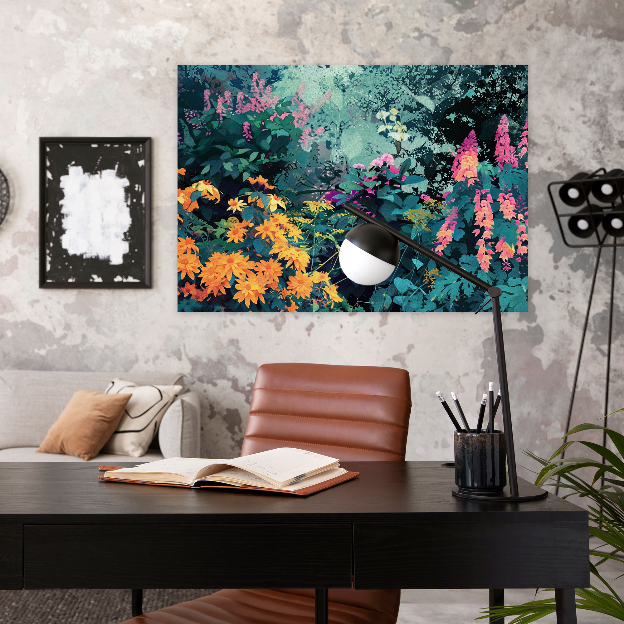 Botanical Garden Canvas Print - Pointillism, Pointillism, Wall Decoration, Wall Art