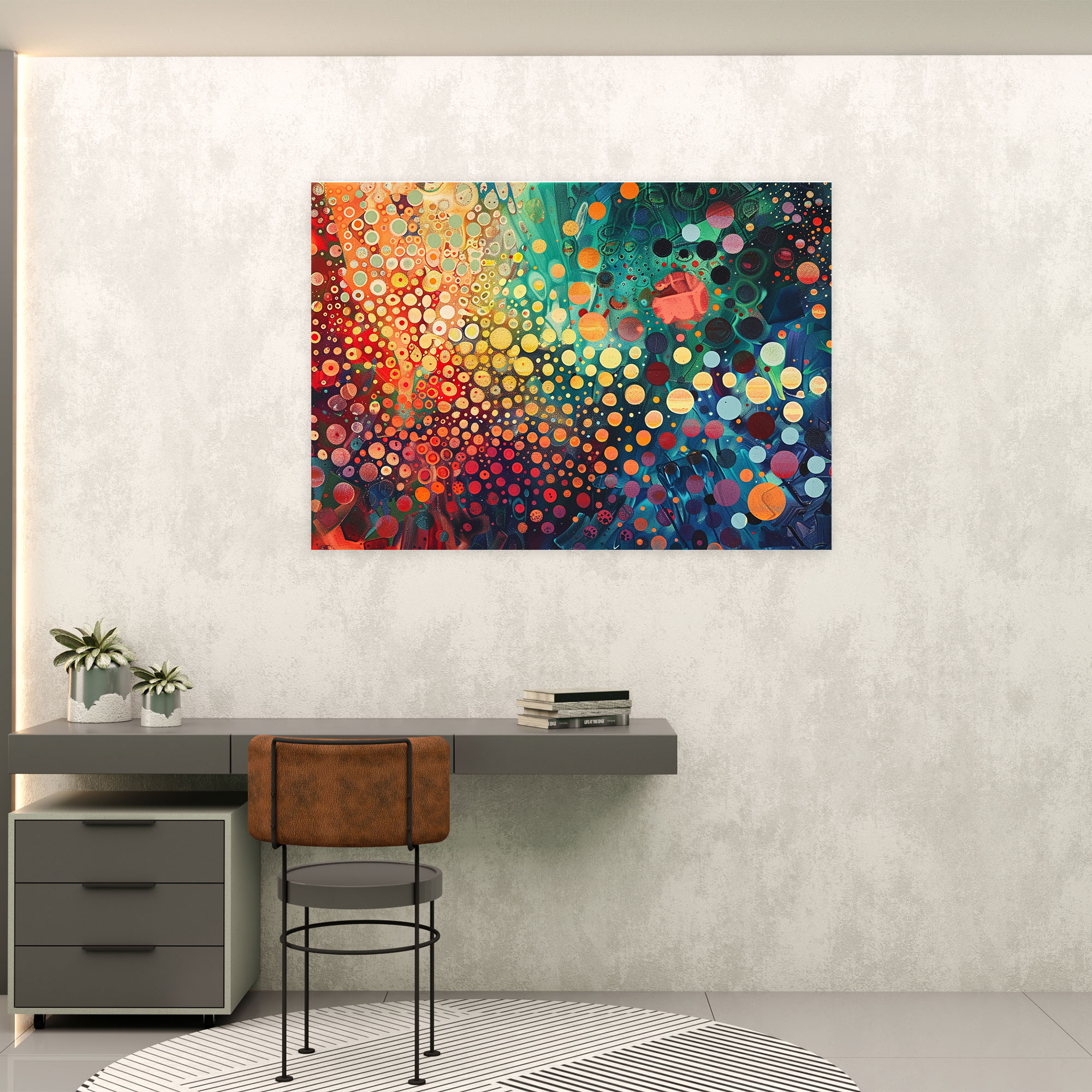 Pointillism Geometric Canvas Print - Pointillism, Wall Art, Geometric, Canvas Print