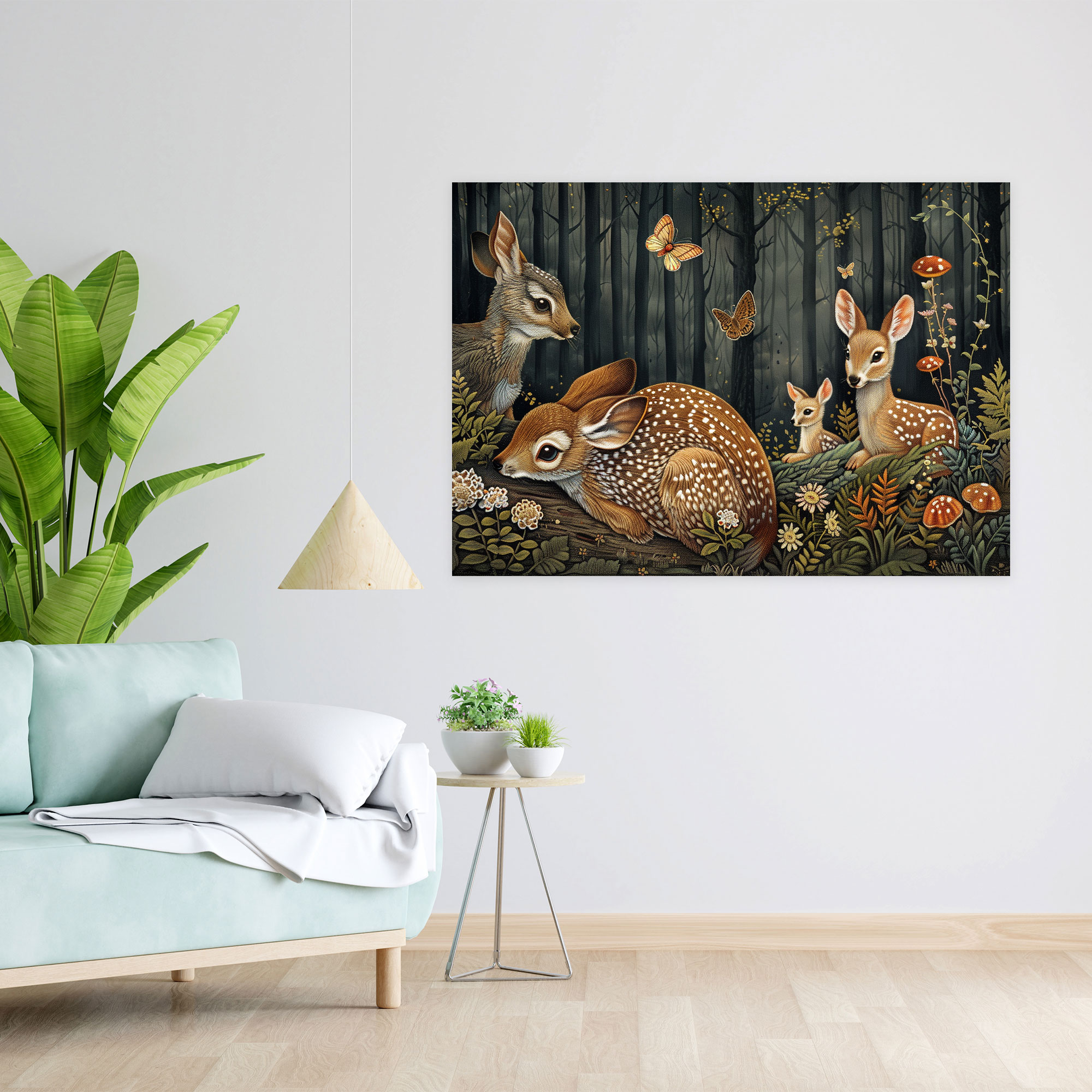 Whimsical Animals Pointillism Canvas Print - Pointillism, Pointillism, Wall Art, Canvas Print