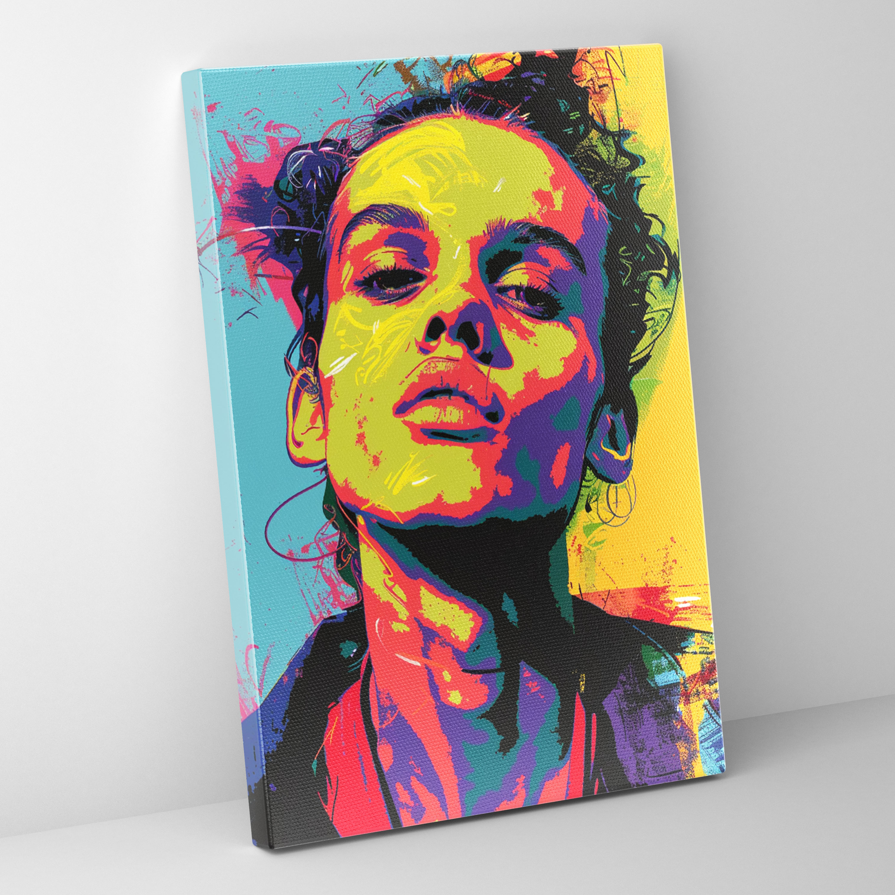 Popart Style Celebrity Portrait Canvas Print - Popart, Home Decoration, Popart Style, Canvas Print