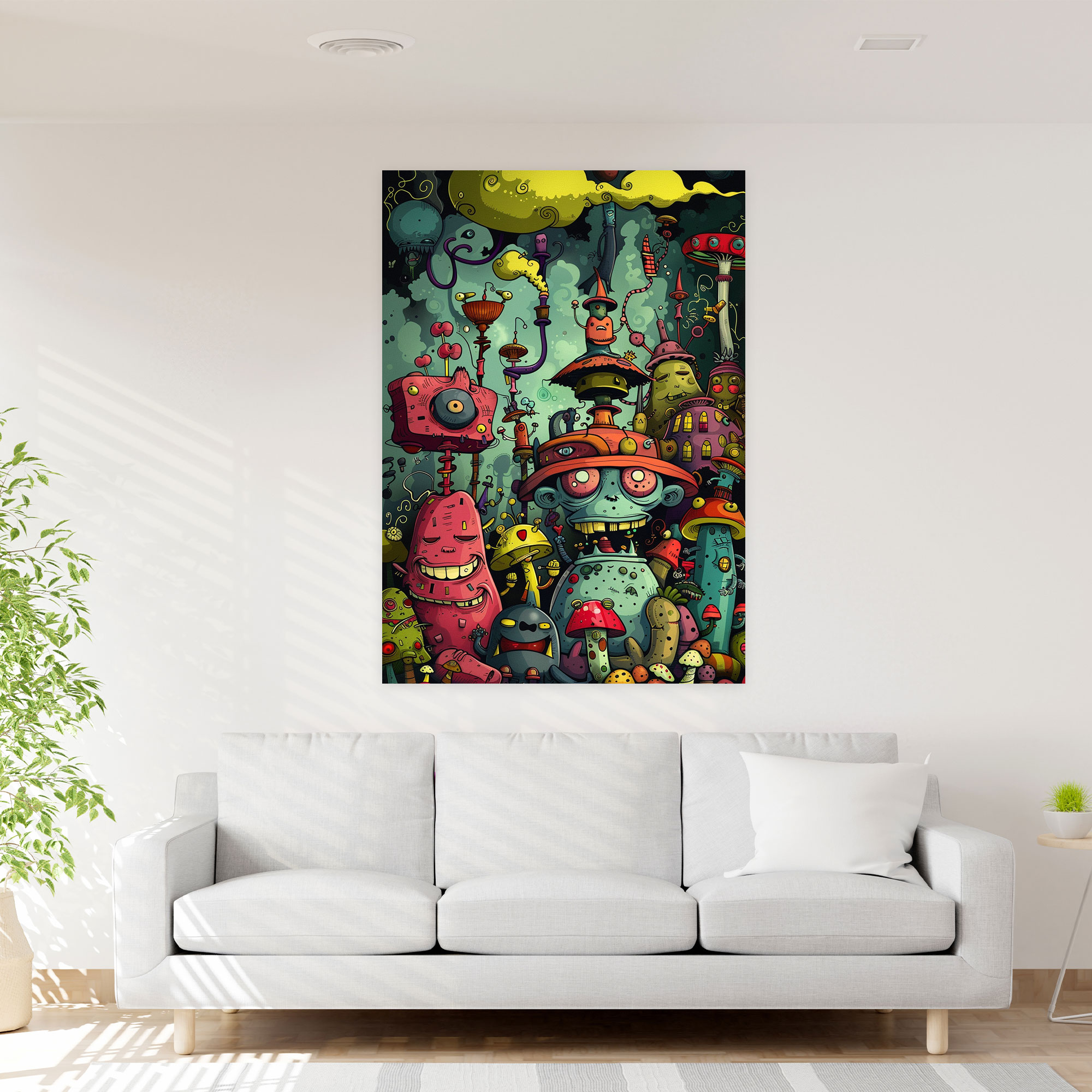 Popart Style Cartoon Characters Canvas Print - Popart, Canvas, Wall Art, Popart Style