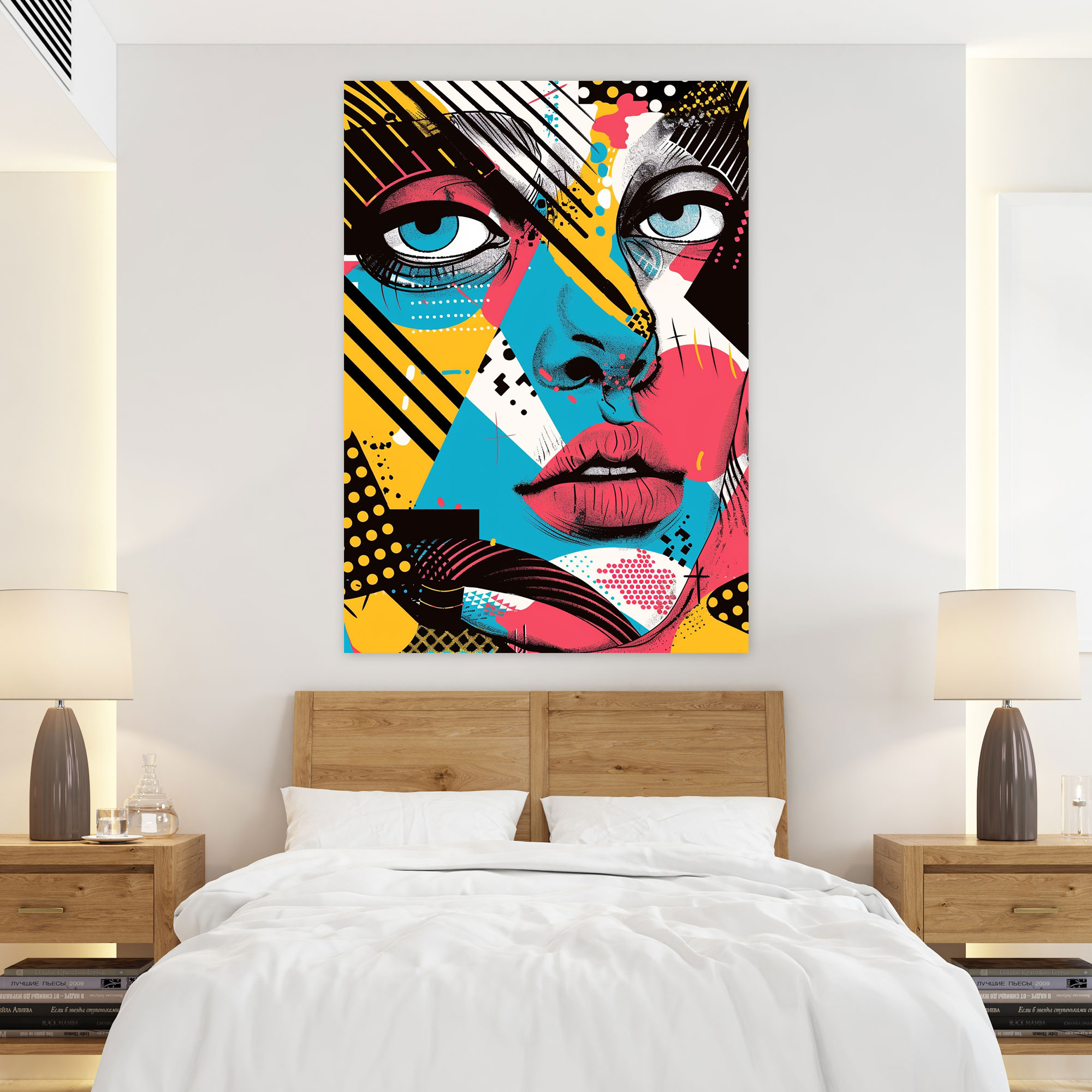 Popart Style Abstract Patterns Wall Decoration - Popart, Popart Style, Canvas Wall Art, Home Decoration
