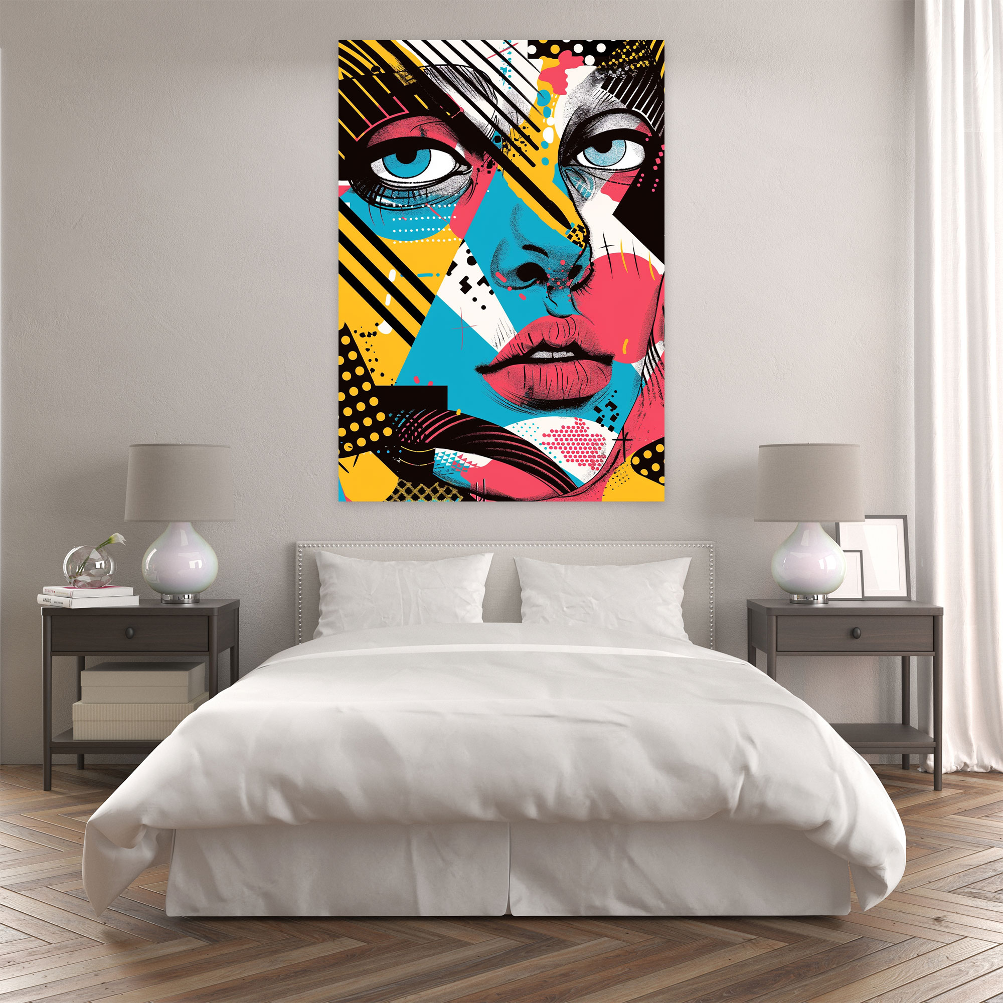 Popart Style Abstract Patterns Wall Decoration - Popart, Popart Style, Canvas Wall Art, Home Decoration