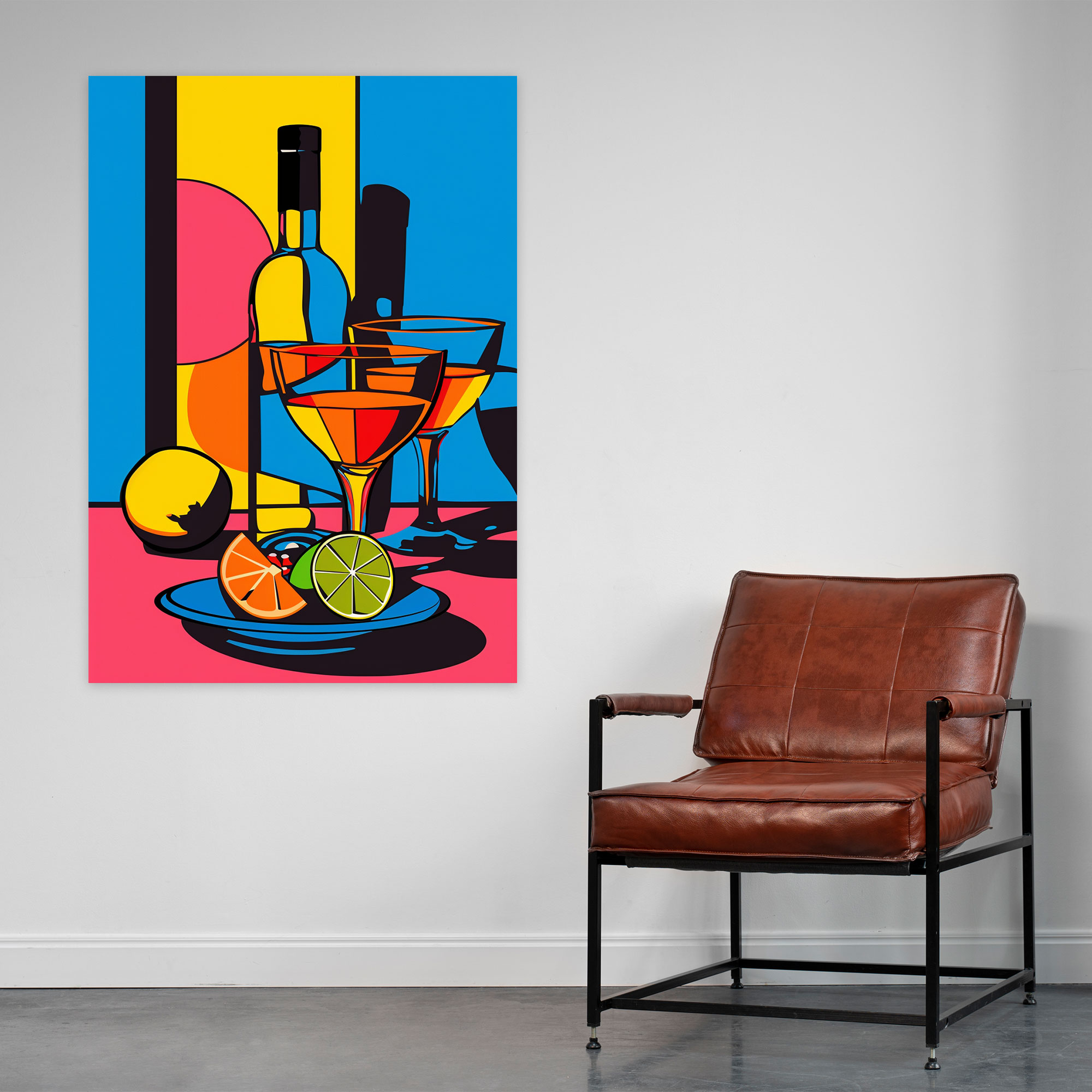 Popart Style Still Life Wall Art - Popart, Canvas Wall Art, Canvas Print, Wall Decoration