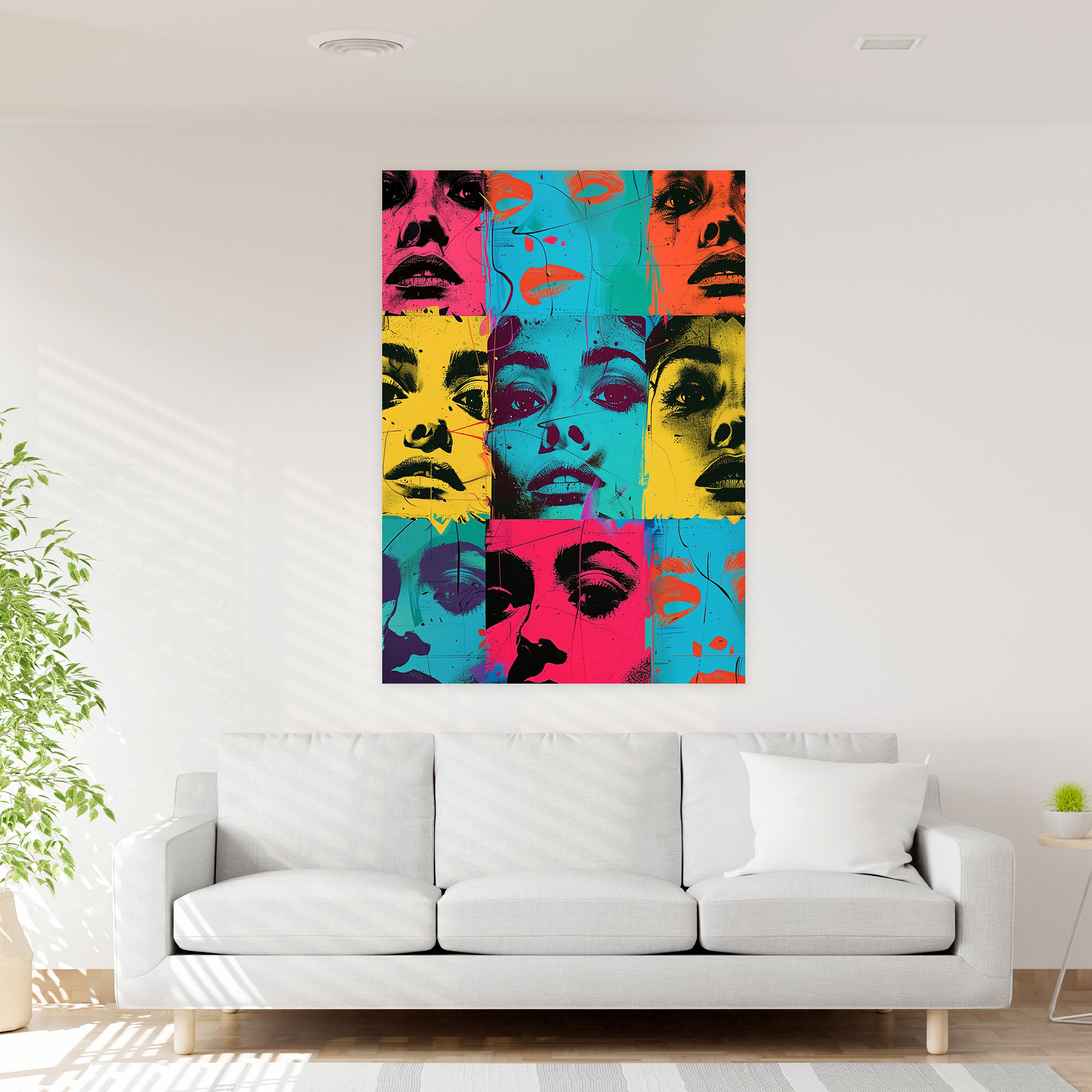 Warhol-Inspired Popart Canvas Print - Popart, Canvas Wall Art, Wall Decoration, Canvas