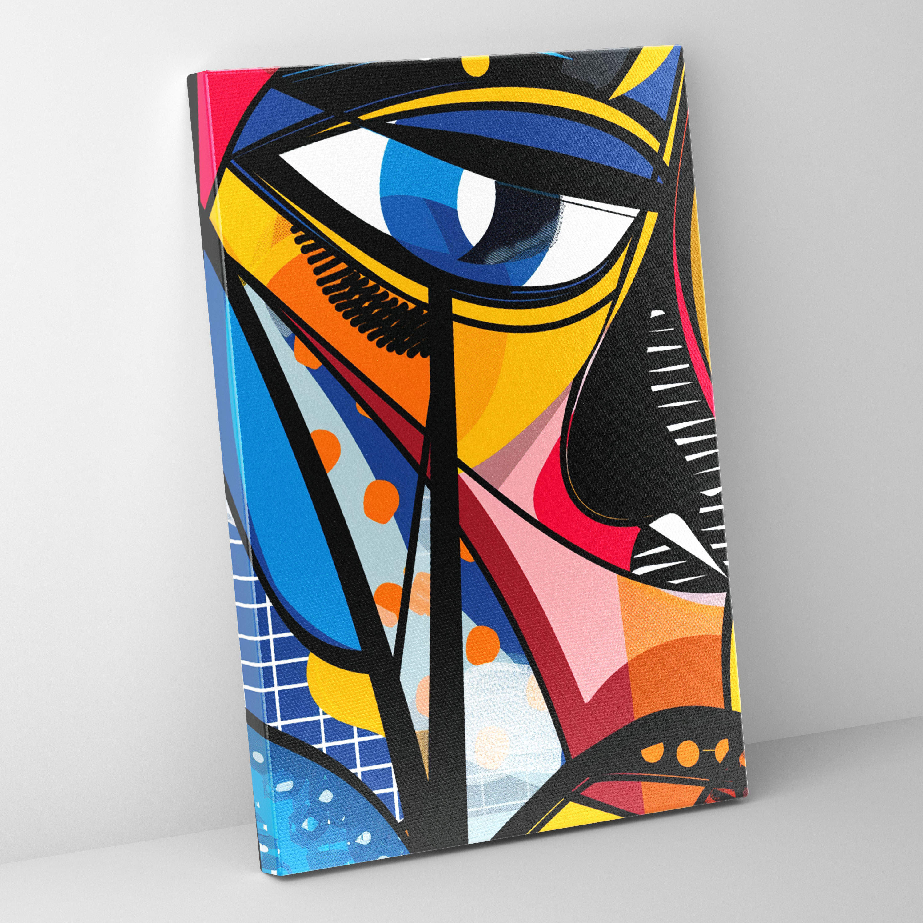 Popart Style Geometric Abstract Canvas Print - Popart, Home Decoration, Canvas, Popart Style