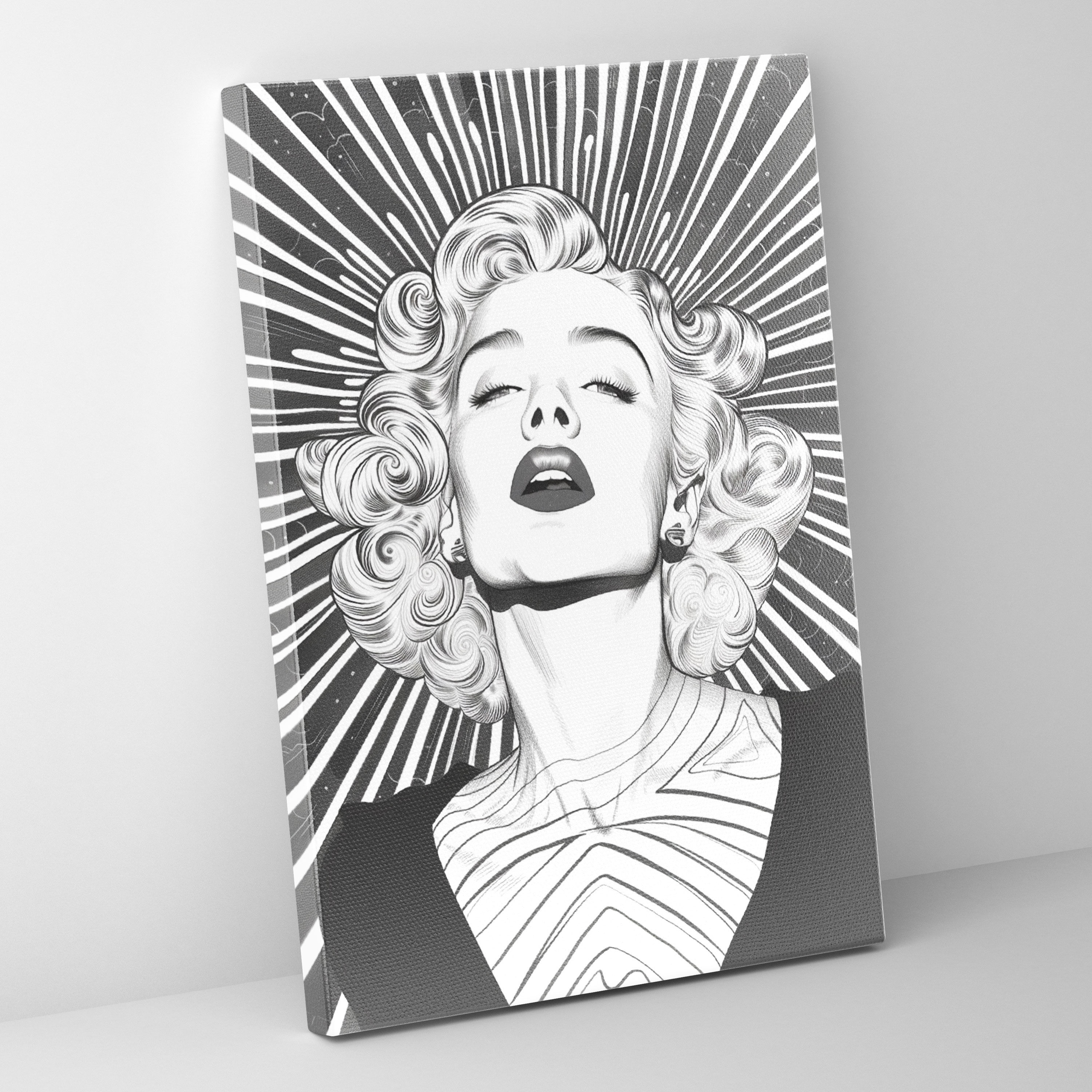 Popart Style Marilyn Monroe Canvas Print - Popart, Wall Art, Canvas, Canvas Wall Art