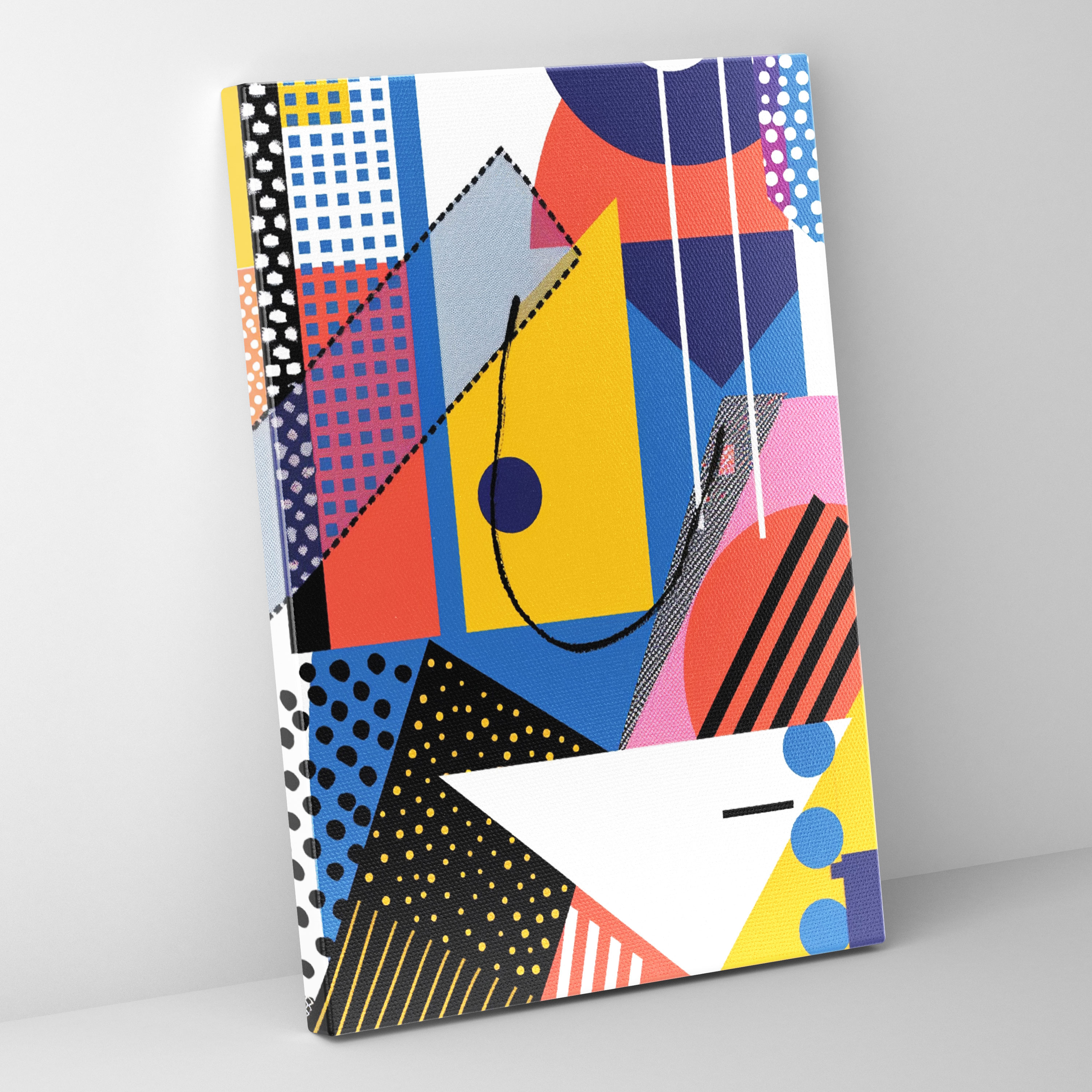 Popart Style Geometric Shapes Canvas Print - Popart, Home Decoration, Canvas Print, Popart Style