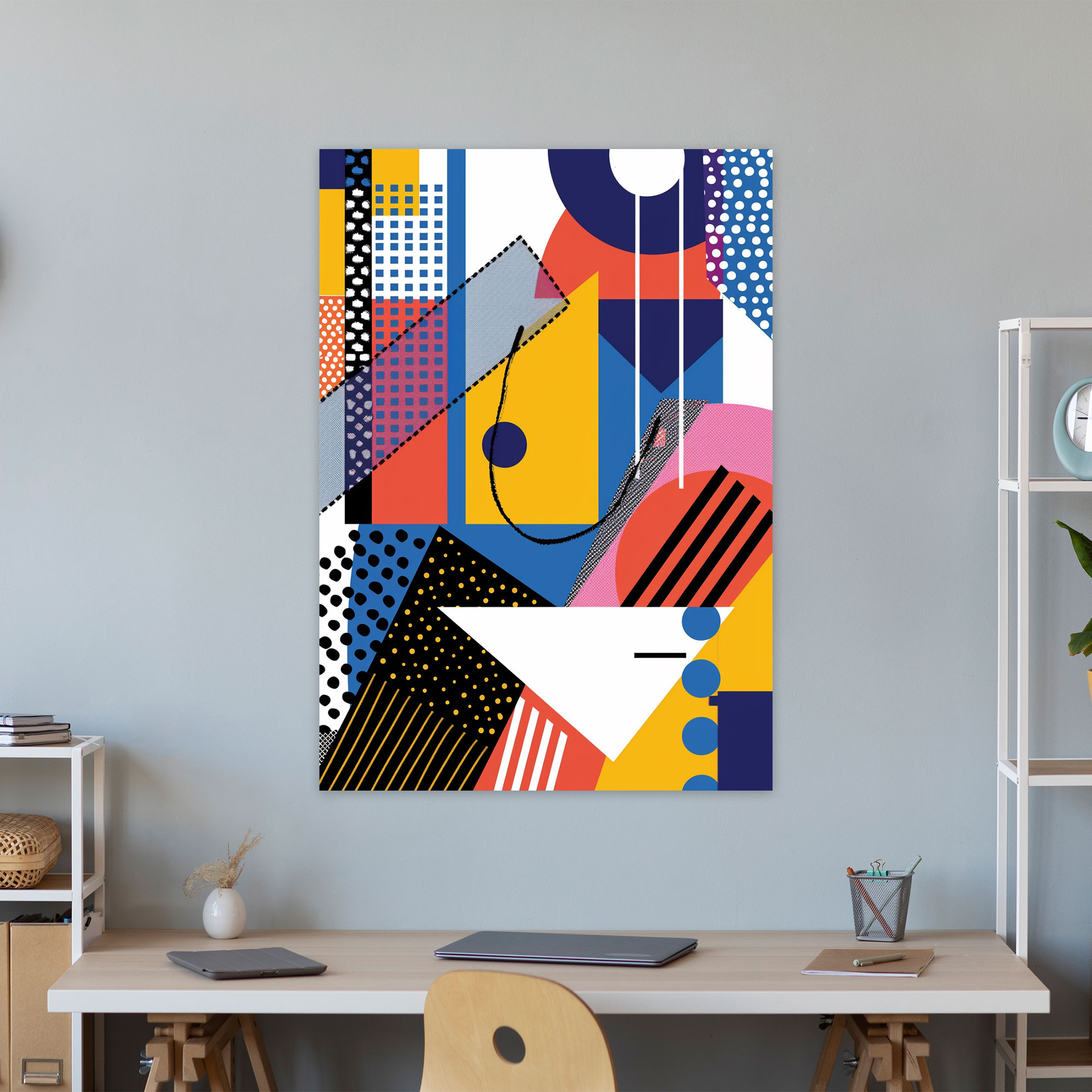 Popart Style Geometric Shapes Canvas Print - Popart, Home Decoration, Canvas Print, Popart Style
