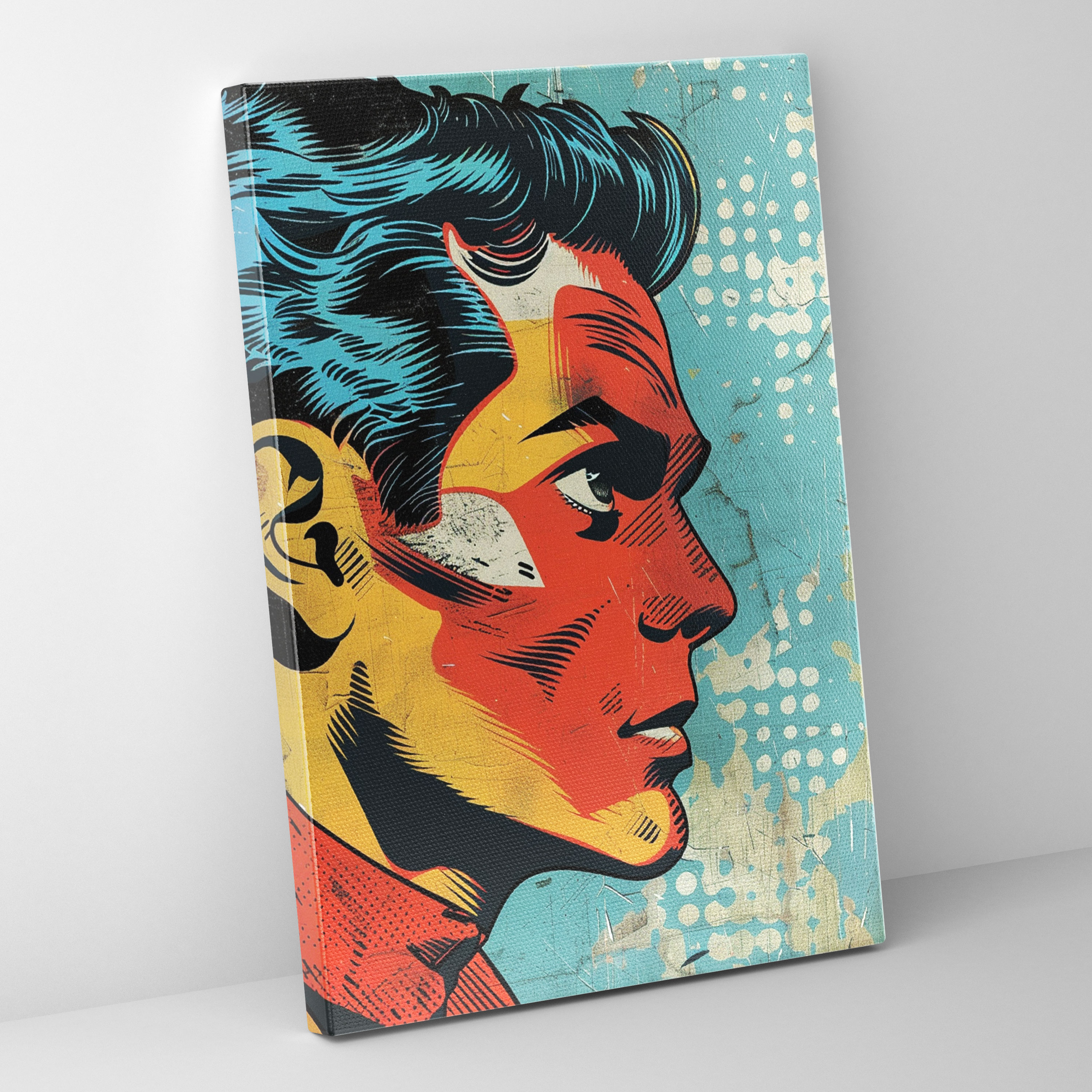 Popart Style Retro Comic Characters Wall Decoration - Popart, Wall Decoration, Canvas Wall Art, Popart Style