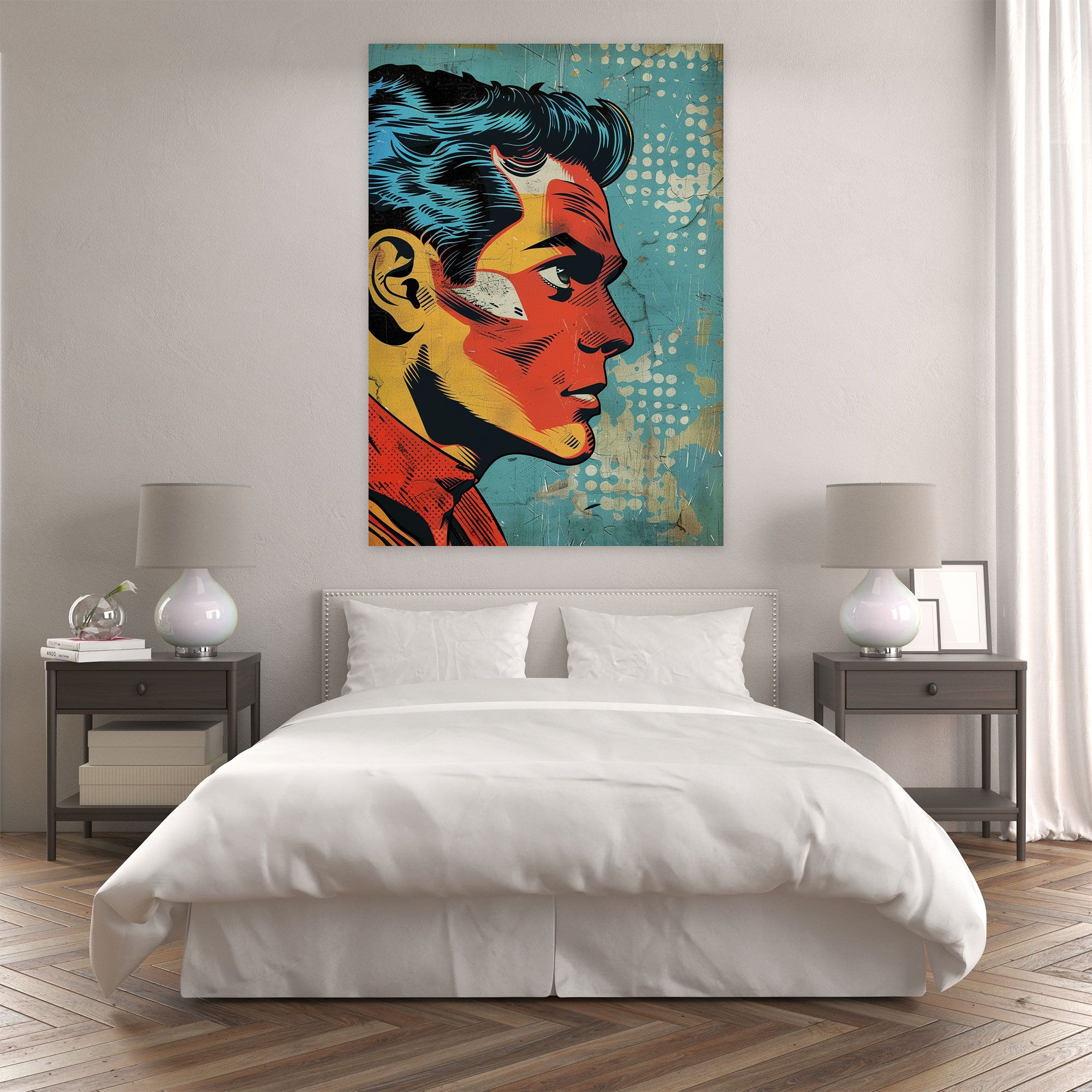 Popart Style Retro Comic Characters Wall Decoration - Popart, Wall Decoration, Canvas Wall Art, Popart Style