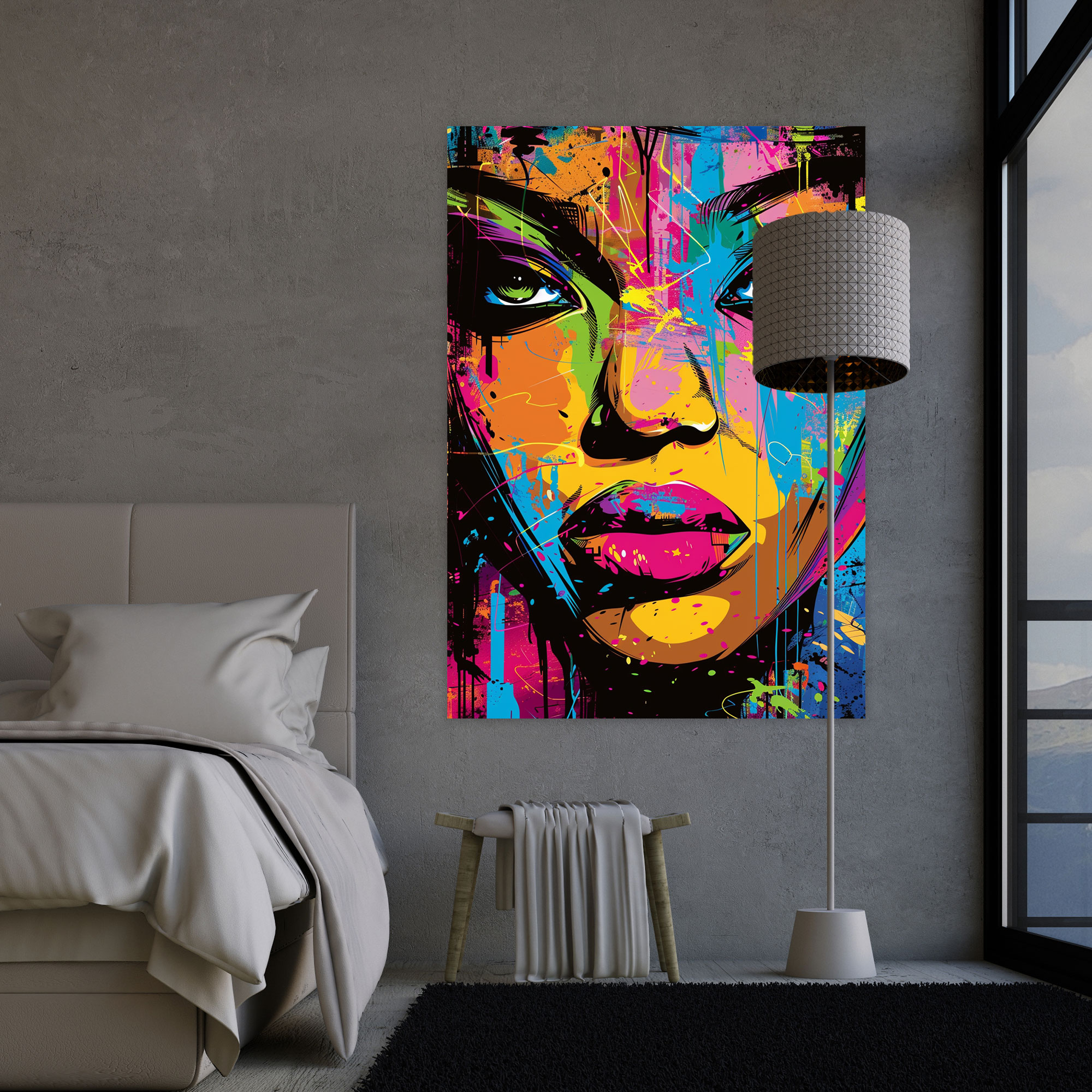 Popart Style Graffiti Art Wall Art - Popart, Canvas Wall Art, Home Decoration, Wall Decoration