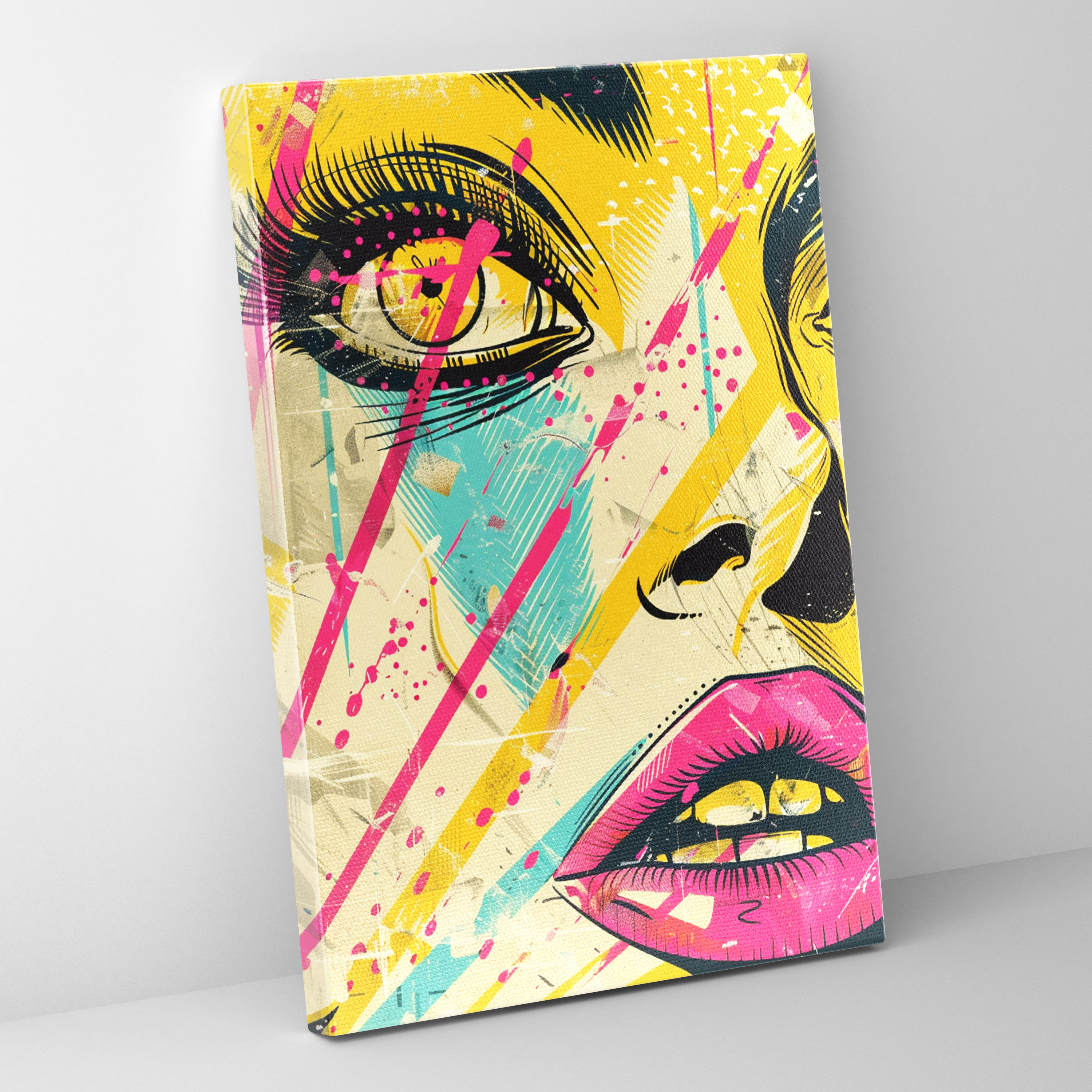 Popart Style Comic Book Graphics Wall Art - Popart, Wall Decoration, Wall Art, Canvas