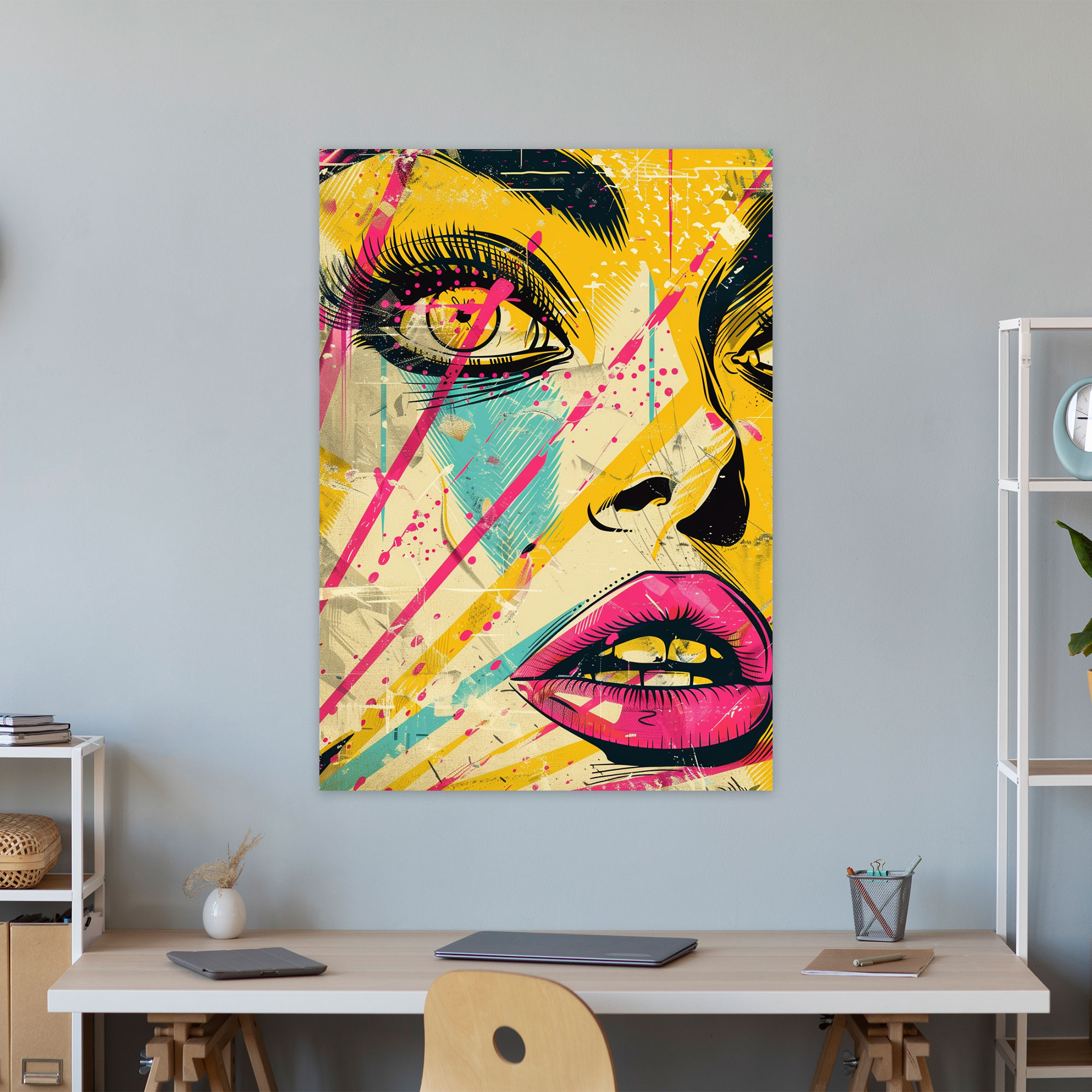 Popart Style Comic Book Graphics Wall Art - Popart, Wall Decoration, Wall Art, Canvas
