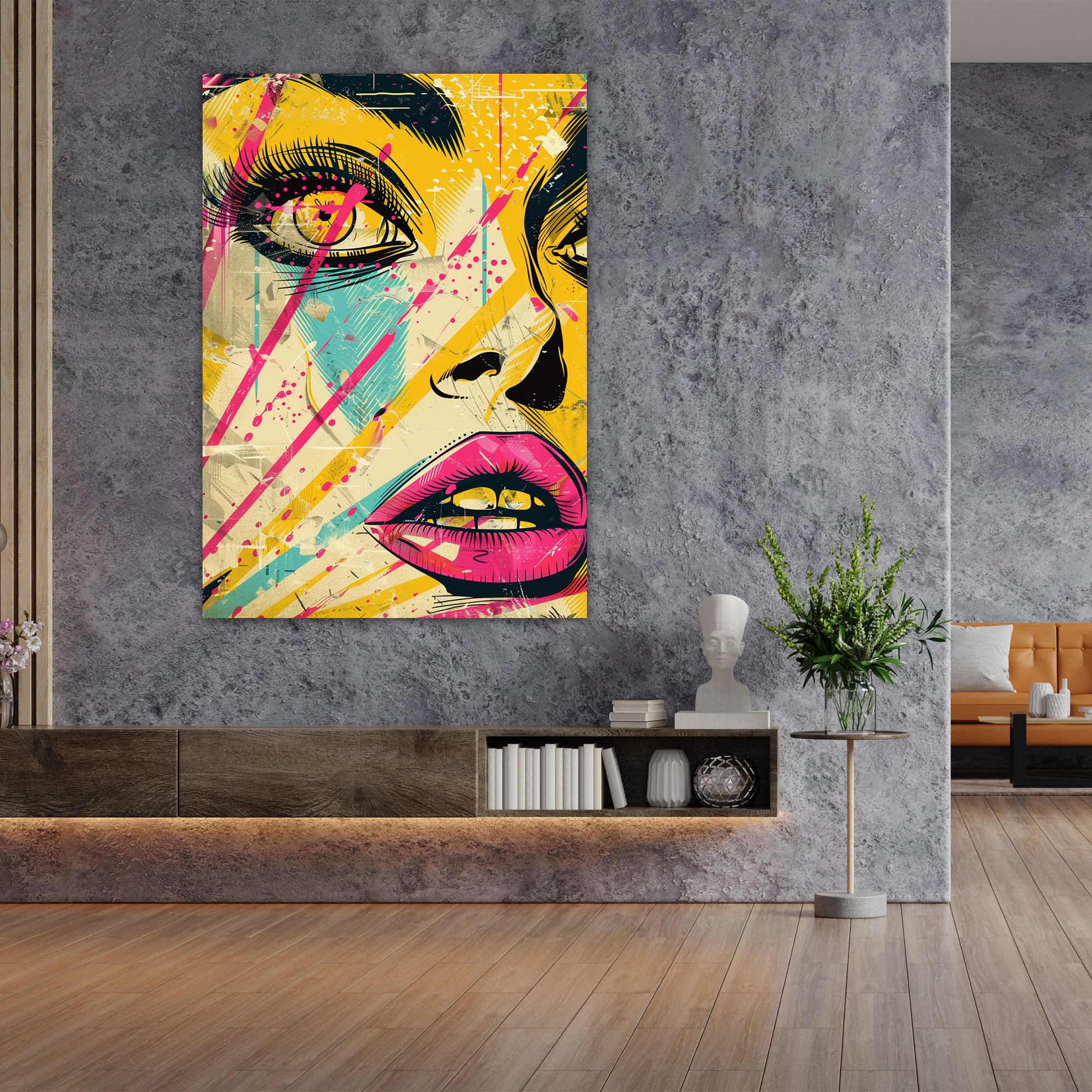 Popart Style Comic Book Graphics Wall Art - Popart, Wall Decoration, Wall Art, Canvas