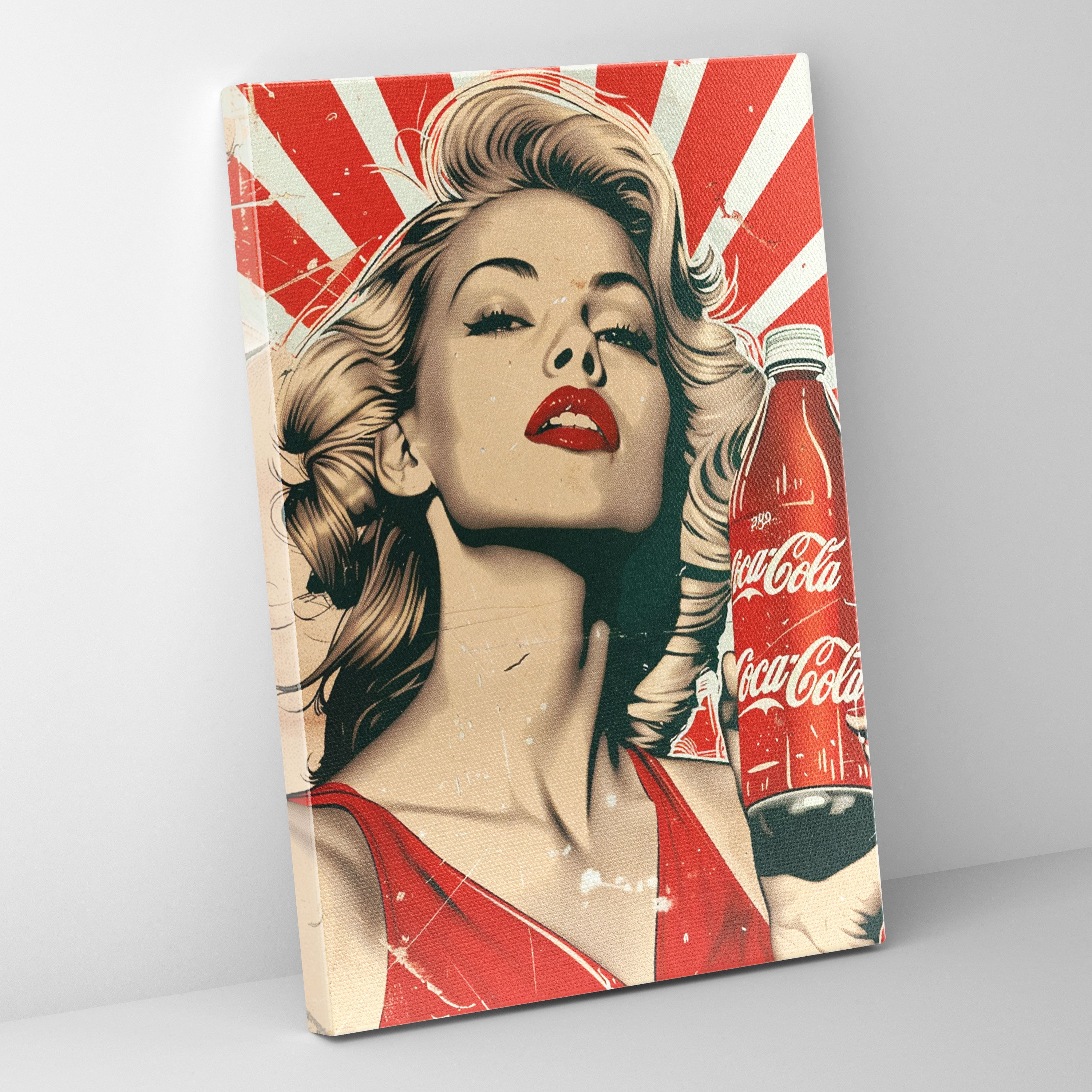Vintage Popart Style Canvas Print - Popart, Popart Style, Canvas Wall Art, Canvas