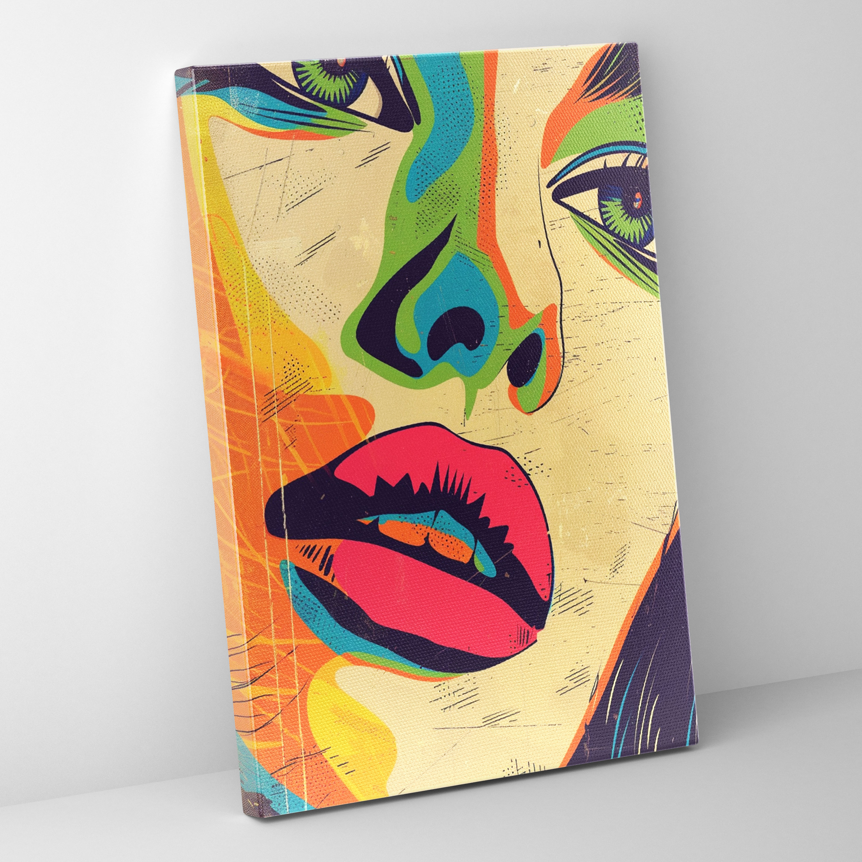 Popart Style Canvas Print - Popart, Home Decoration, Retro Typography, Vibrant Colors