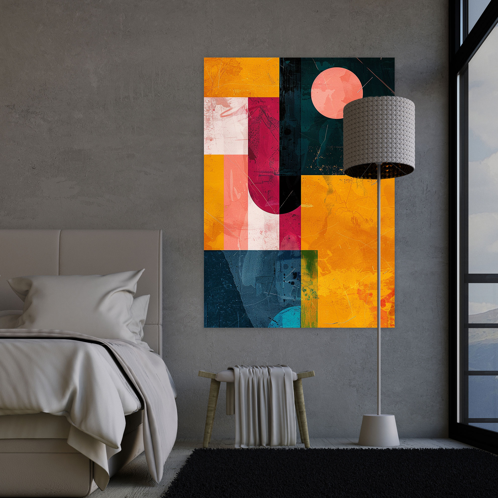 Colorful Abstract Shapes Popart Style Canvas Print - Popart, Wall Art, Canvas, Canvas Print