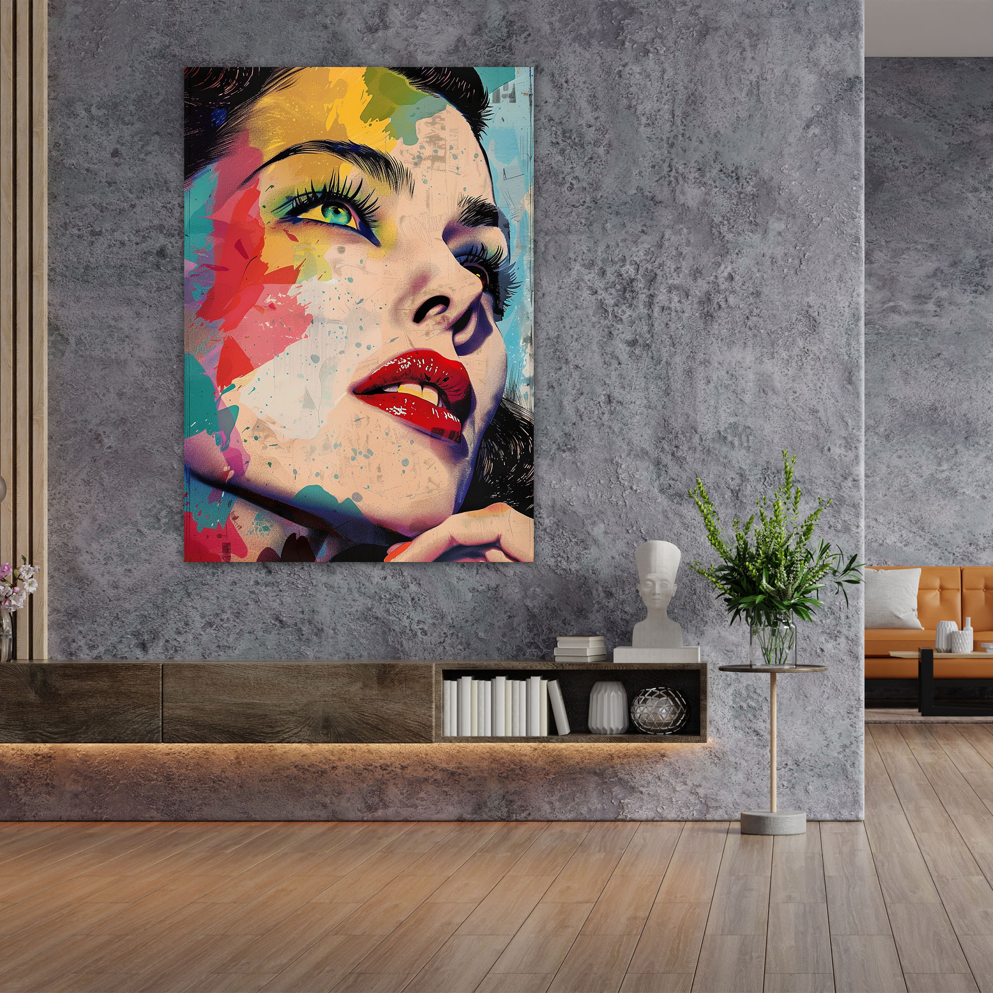 Famous Celebrity Portrait Popart Style Wall Art - Popart, Wall Art, Popart Style, Canvas Wall Art