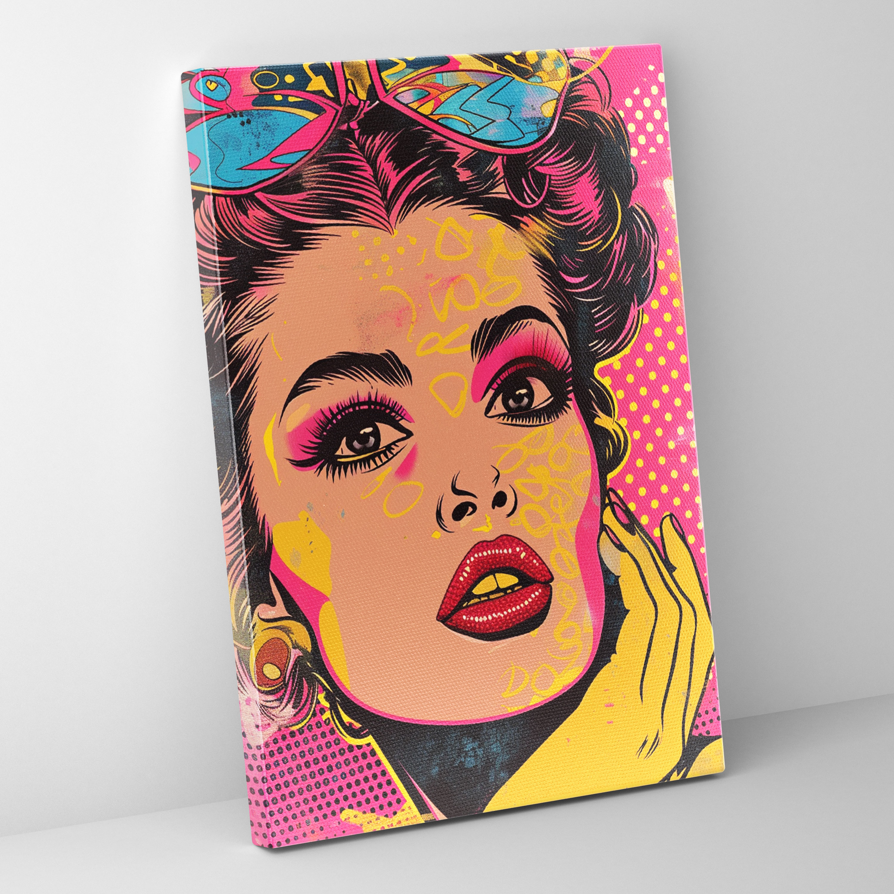 Retro Popart Style Wall Decoration - Popart, Retro, Canvas, Home Decoration