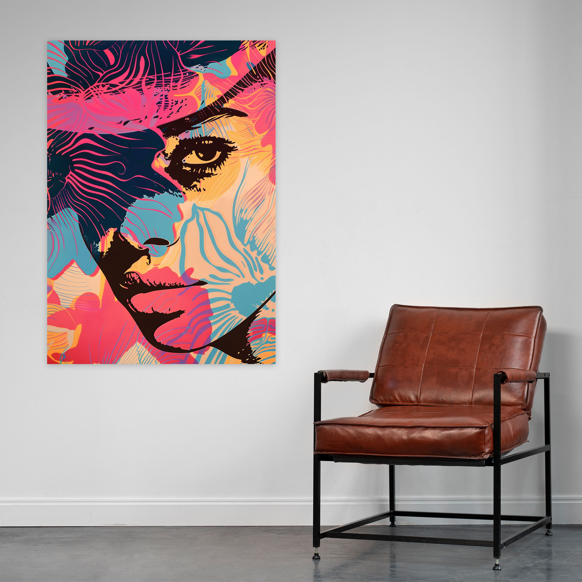 Warhol Popart Style Canvas Print - Popart, Vibrant Colors, Warhol, Canvas