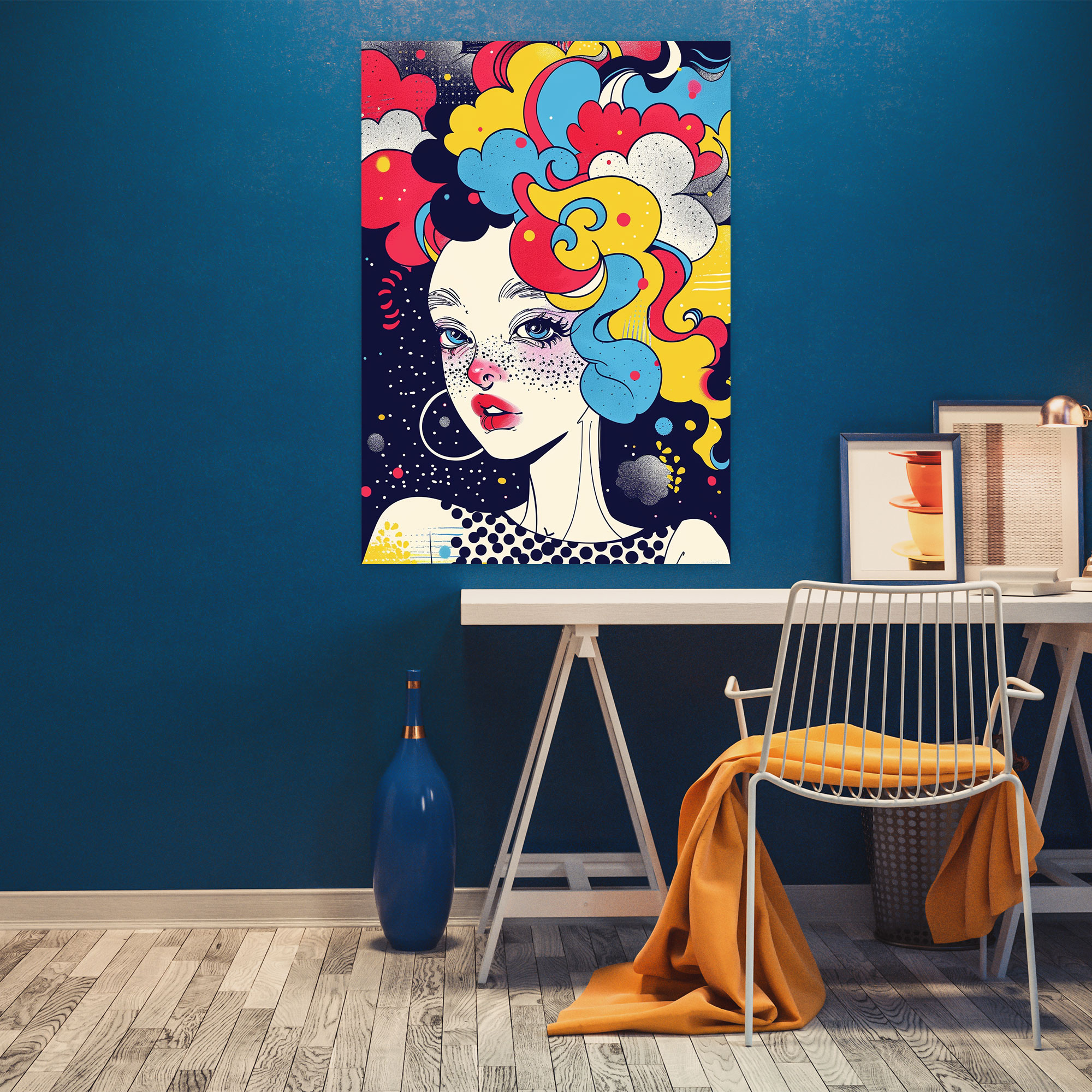 Whimsical Popart Style Wall Art - Popart, Wall Decoration, Illustrations, Popart Style